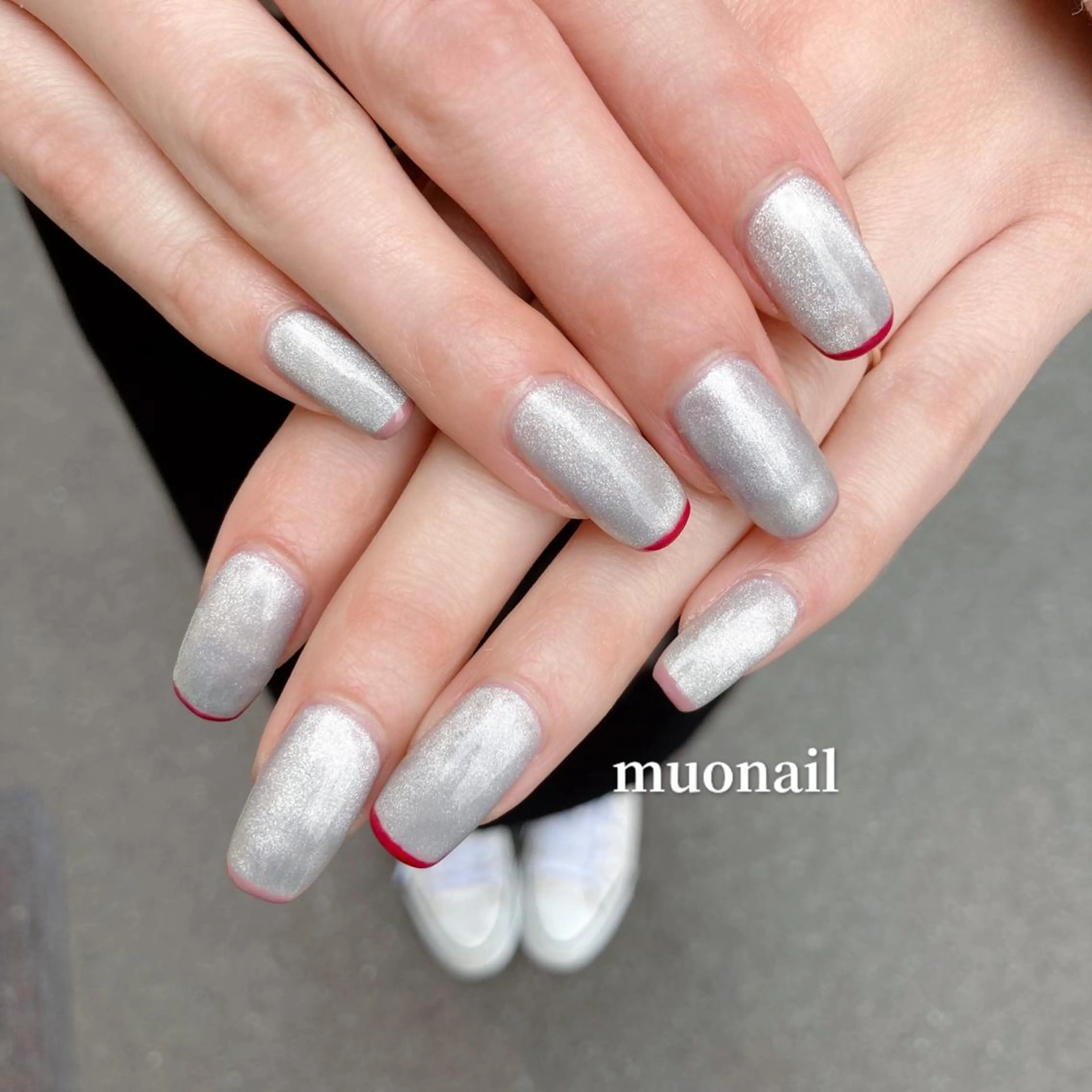 ネイル フレンチネイル マグネットネイル Sand by muoのネイルデザイン