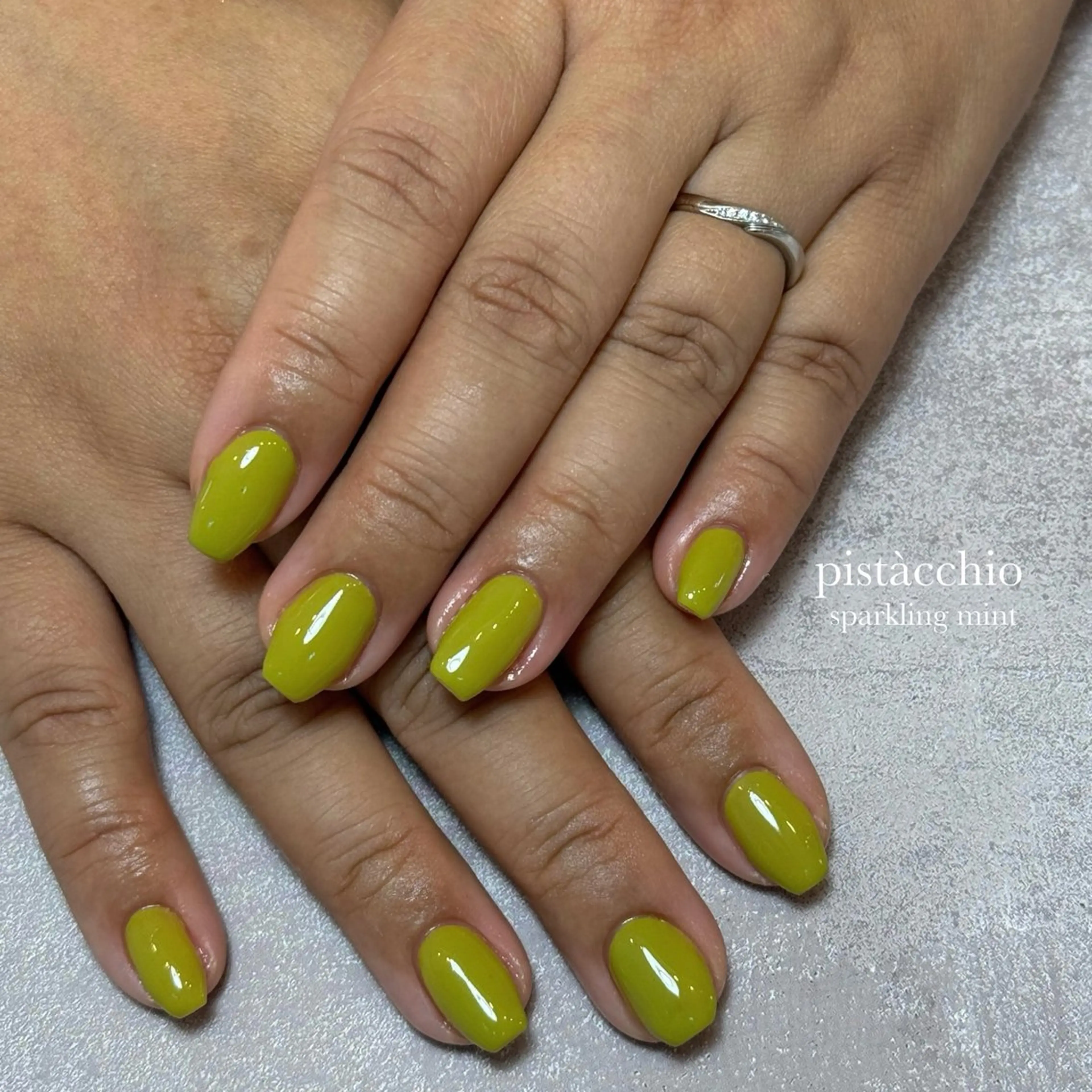 ネイル ピスタチオネイル sparkling mint【スパークリングミント】所属・natsuki 🎀💎モデル様募集のネイルデザイン