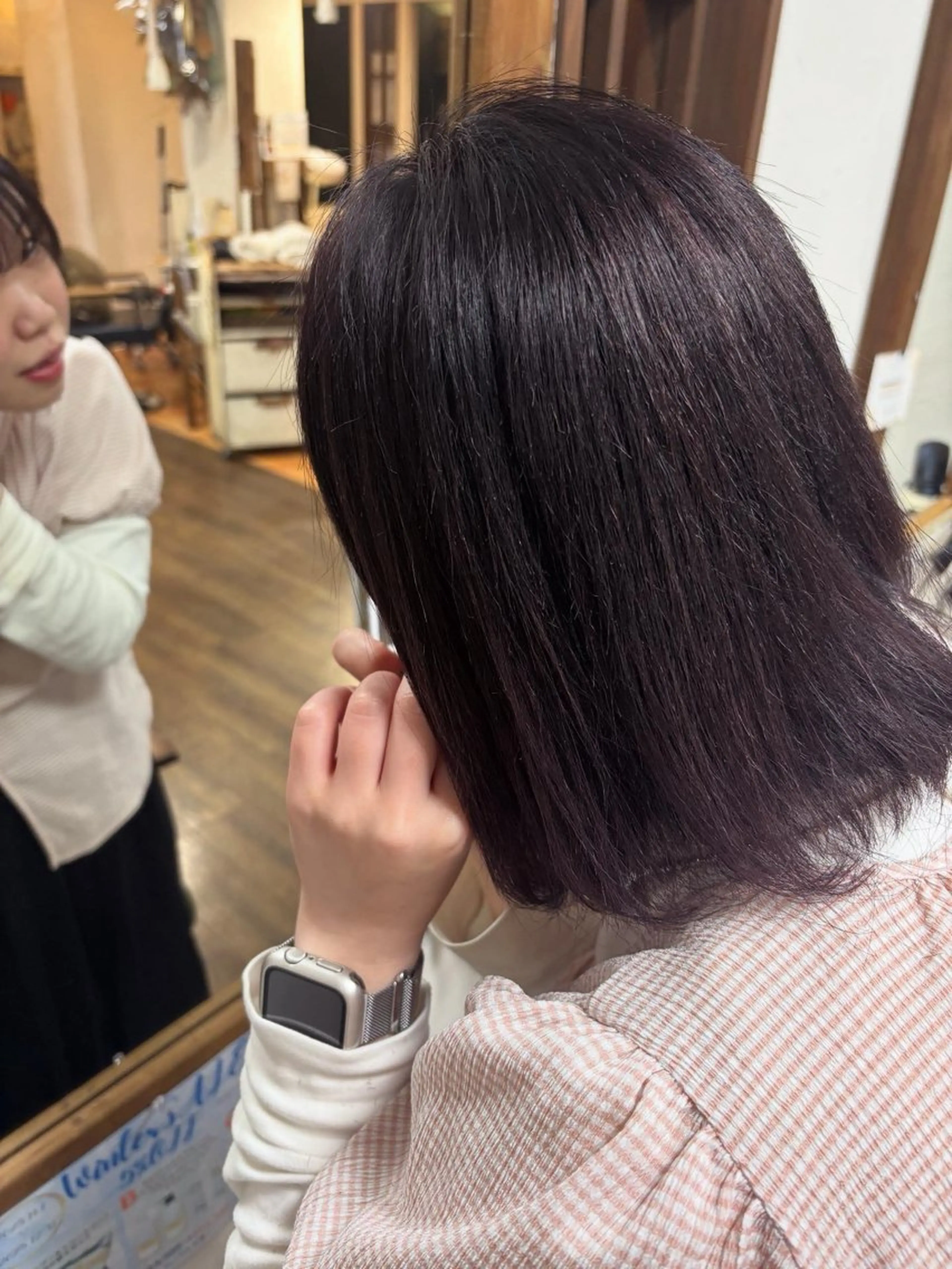 カラー ブラウンカラー 透明感カラー パープルブラウン 三宅/chacha blanc金剛駅前店のヘアスタイル