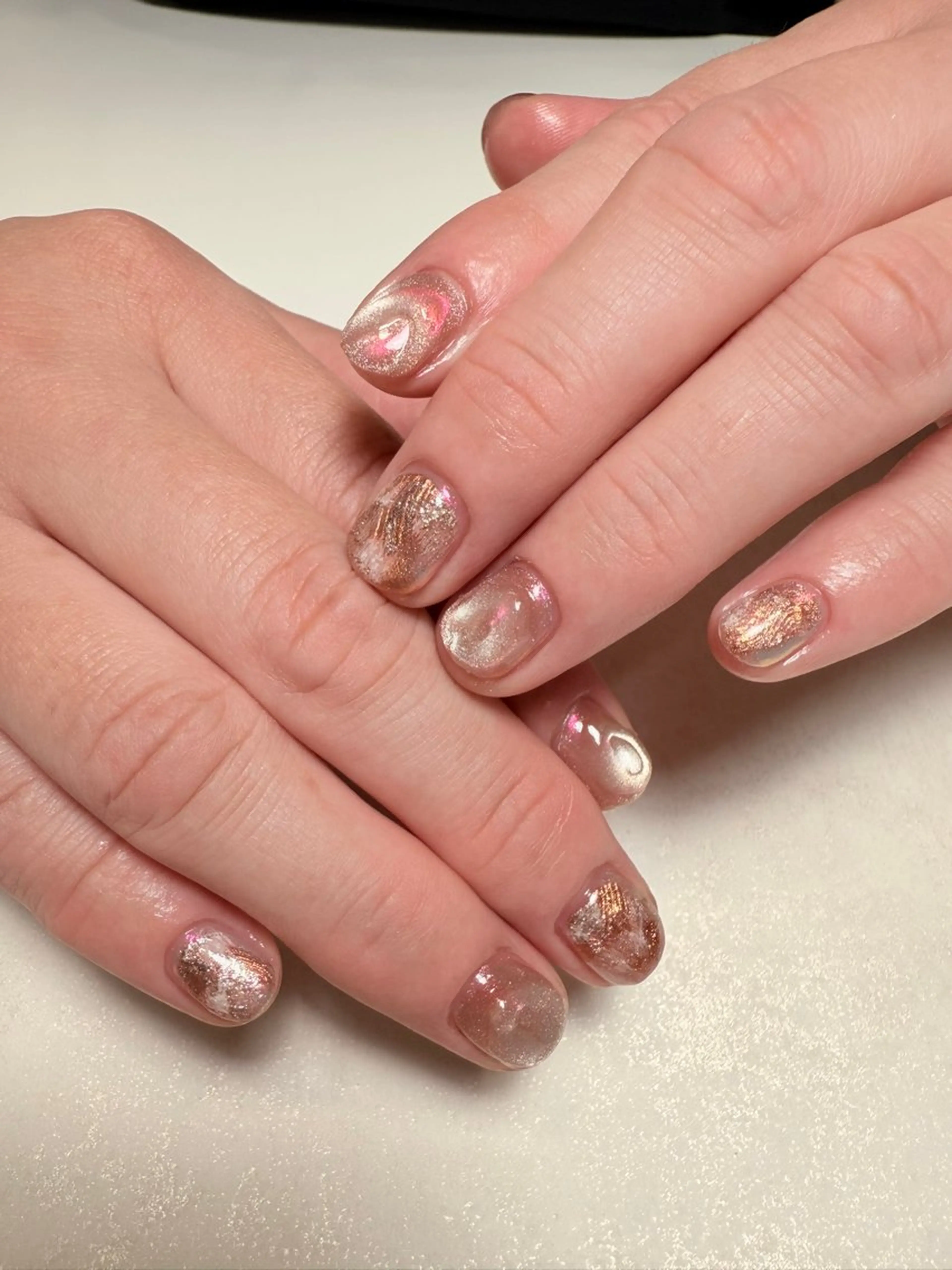 【オフ込】おまかせニュアンスネイル＊Amulet Art Half💅🏻🌕の写真