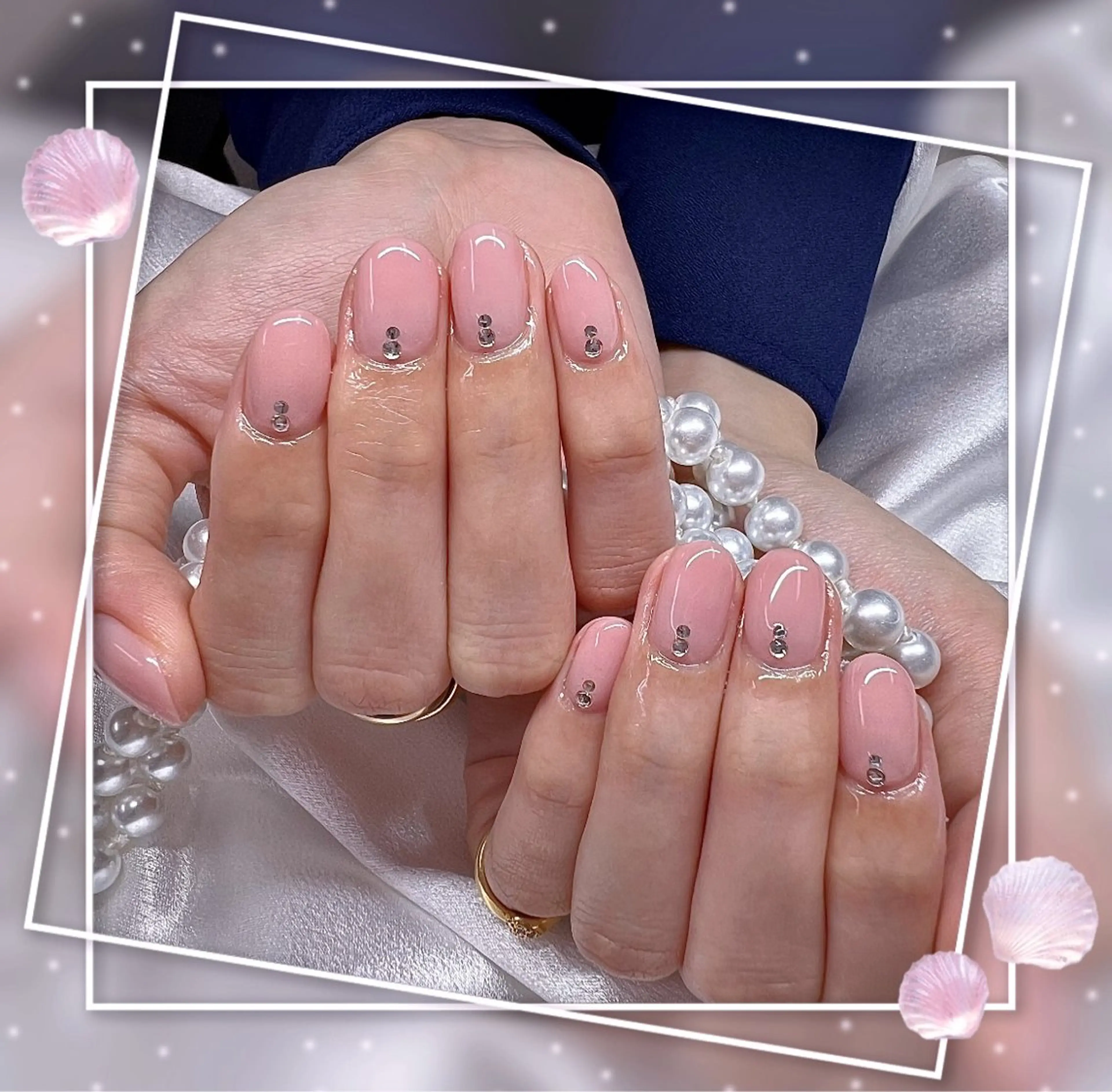 ネイル グラデーション キラキラネイル 韓国ネイル マグネットネイル ピンク Chill Nailsalonのネイルデザイン
