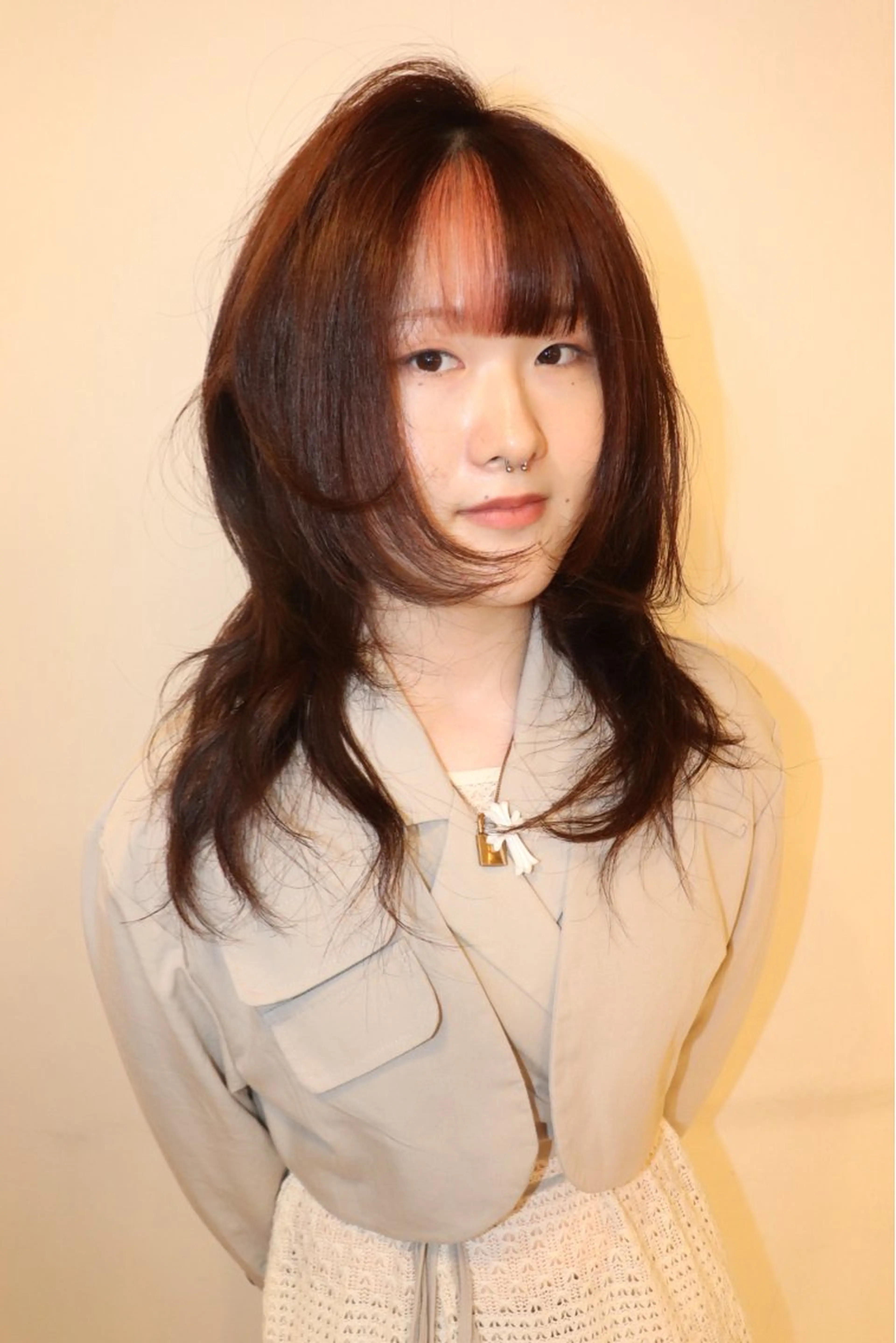 セミロング カラー ヘアアレンジ ヘアカラー @kyoniyy KYONIのヘアスタイル