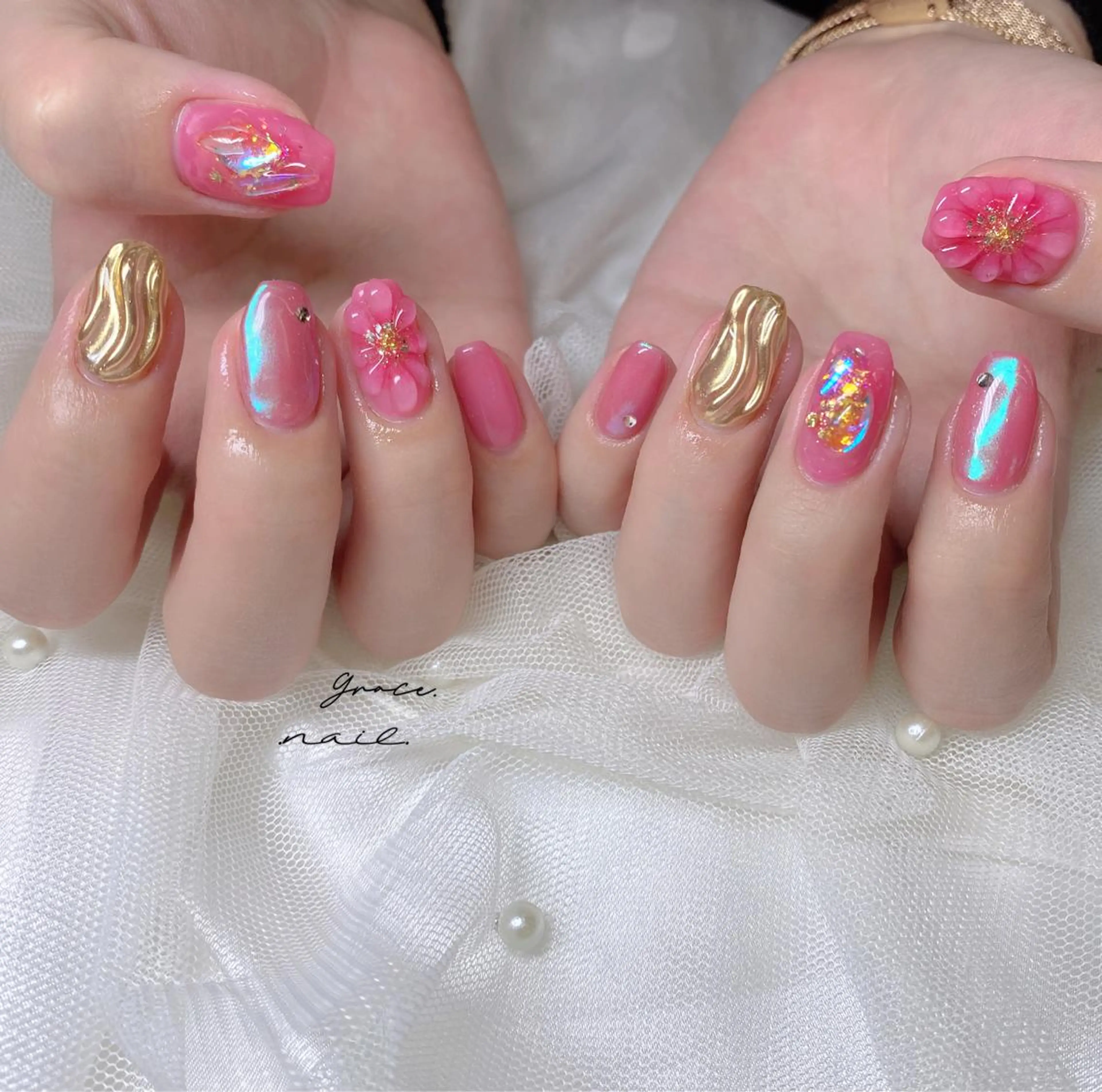 ネイル ハンドネイル ☆*｡Grace Nail｡*☆のネイルデザイン
