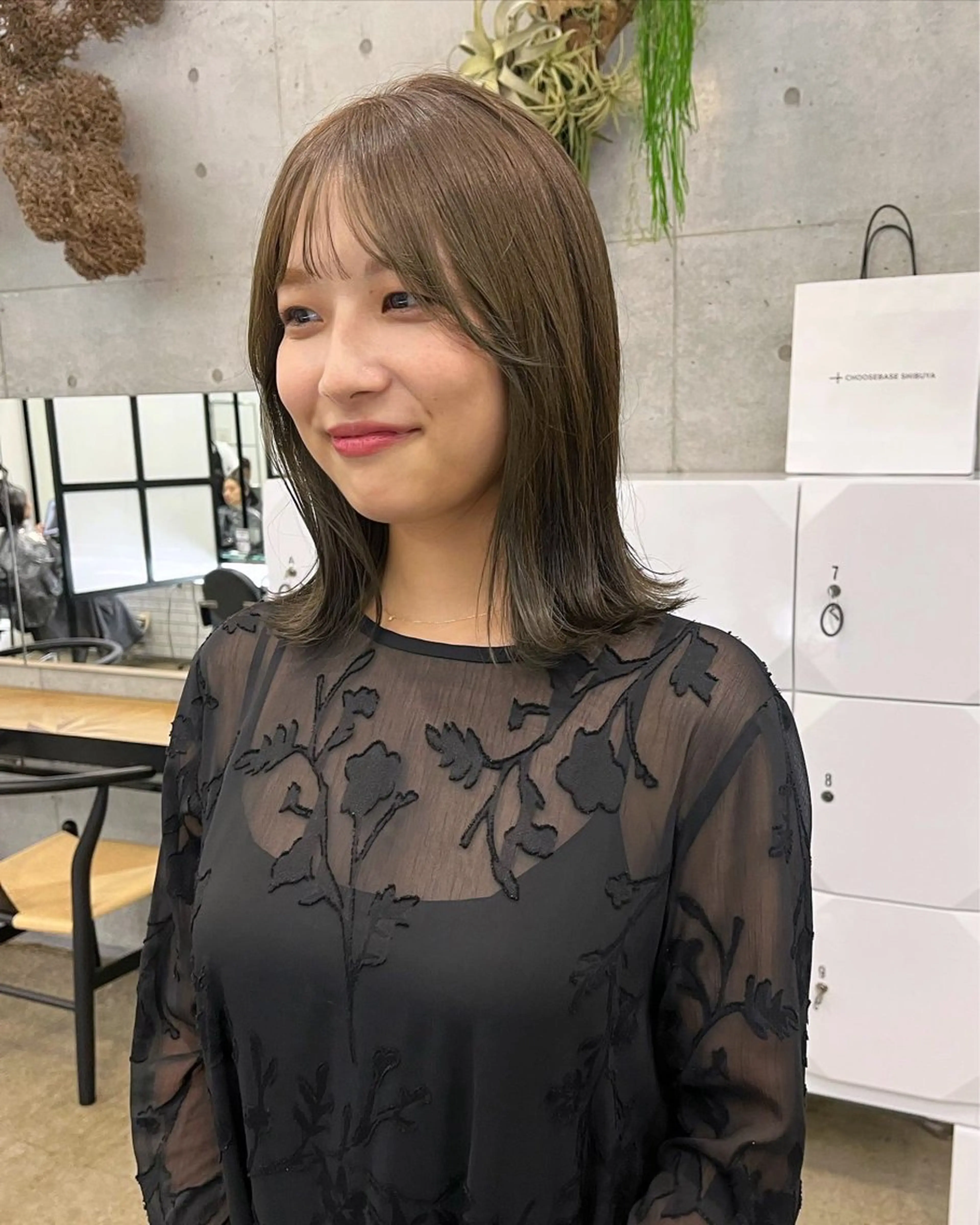 ミディアム カラー ベージュカラー オリーブベージュ カット ヘアカラー トリートメント GO TODAY SHAiRE SALON表参道Polaris店所属・暖色カラー/ピンク カラー/HARUKAのヘアスタイル