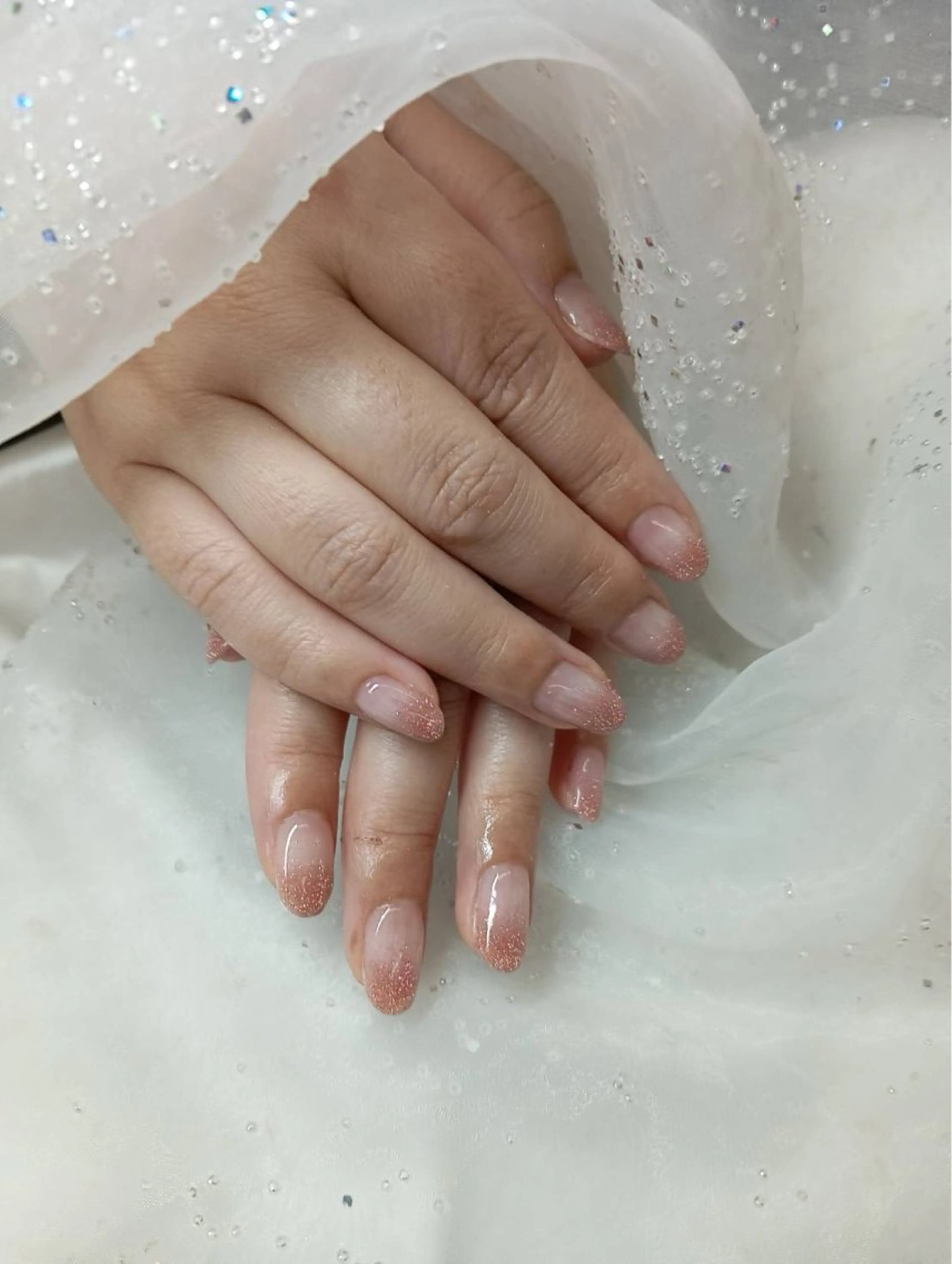 ラメグラデーション💅🏻✨️オフなし ハンドフット同額の写真