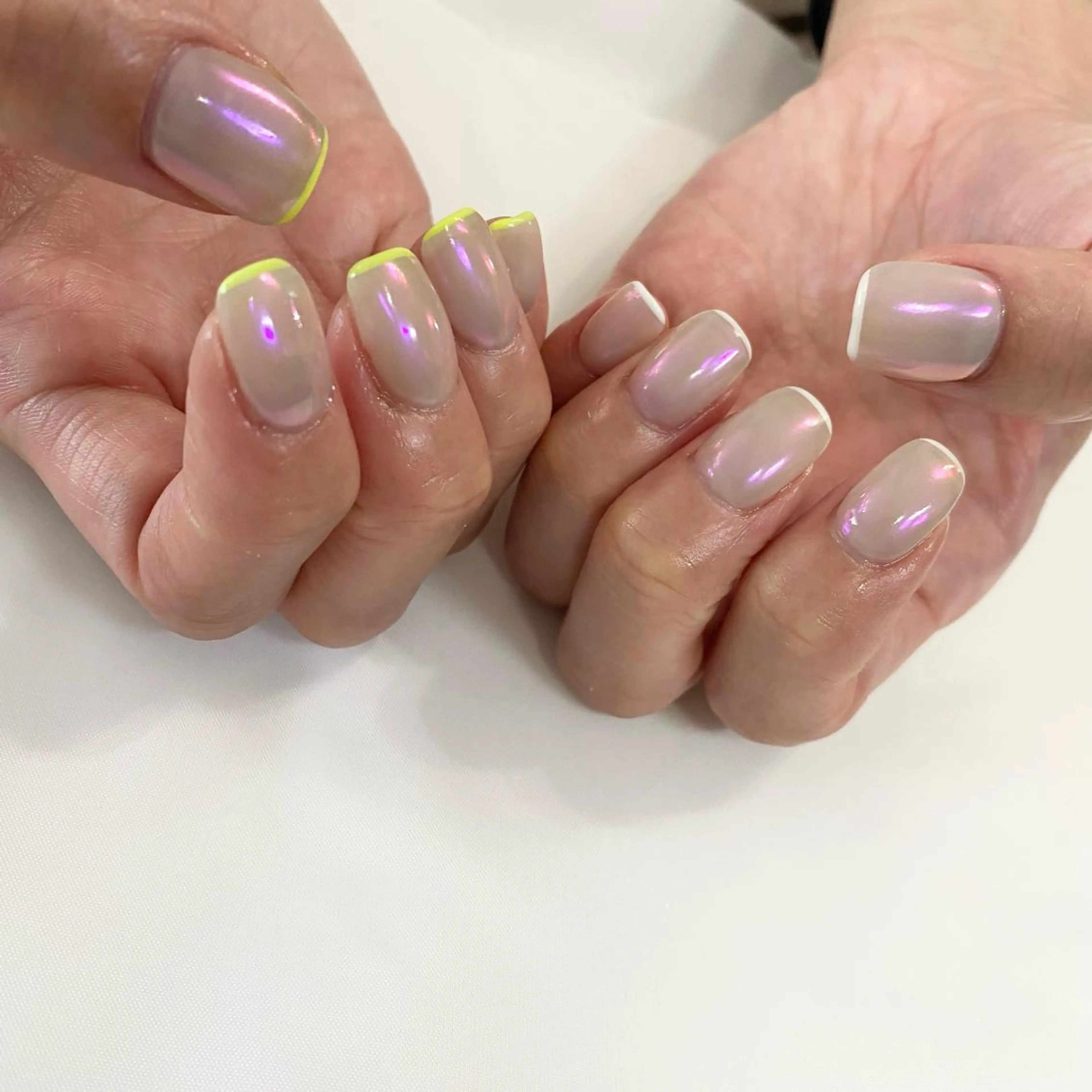 ネイル オーロラネイル ハンドネイル nail salon etoleのネイルデザイン