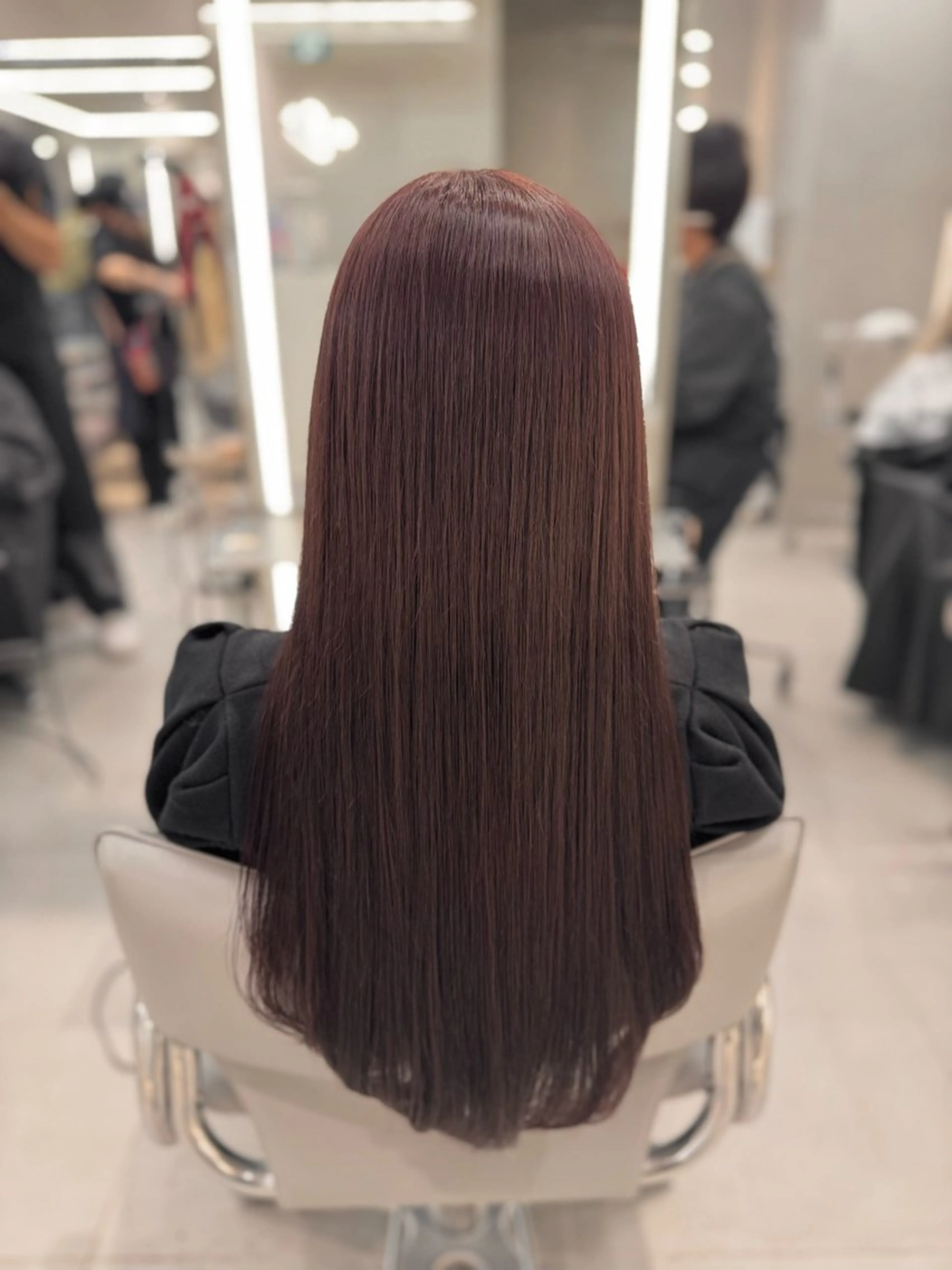 ロング カラー シールエクステ アッシュ バレイヤージュ ベージュカラー 黒髪 カット ヘアカラー トリートメント ar+ ❤︎ maiのヘアスタイル