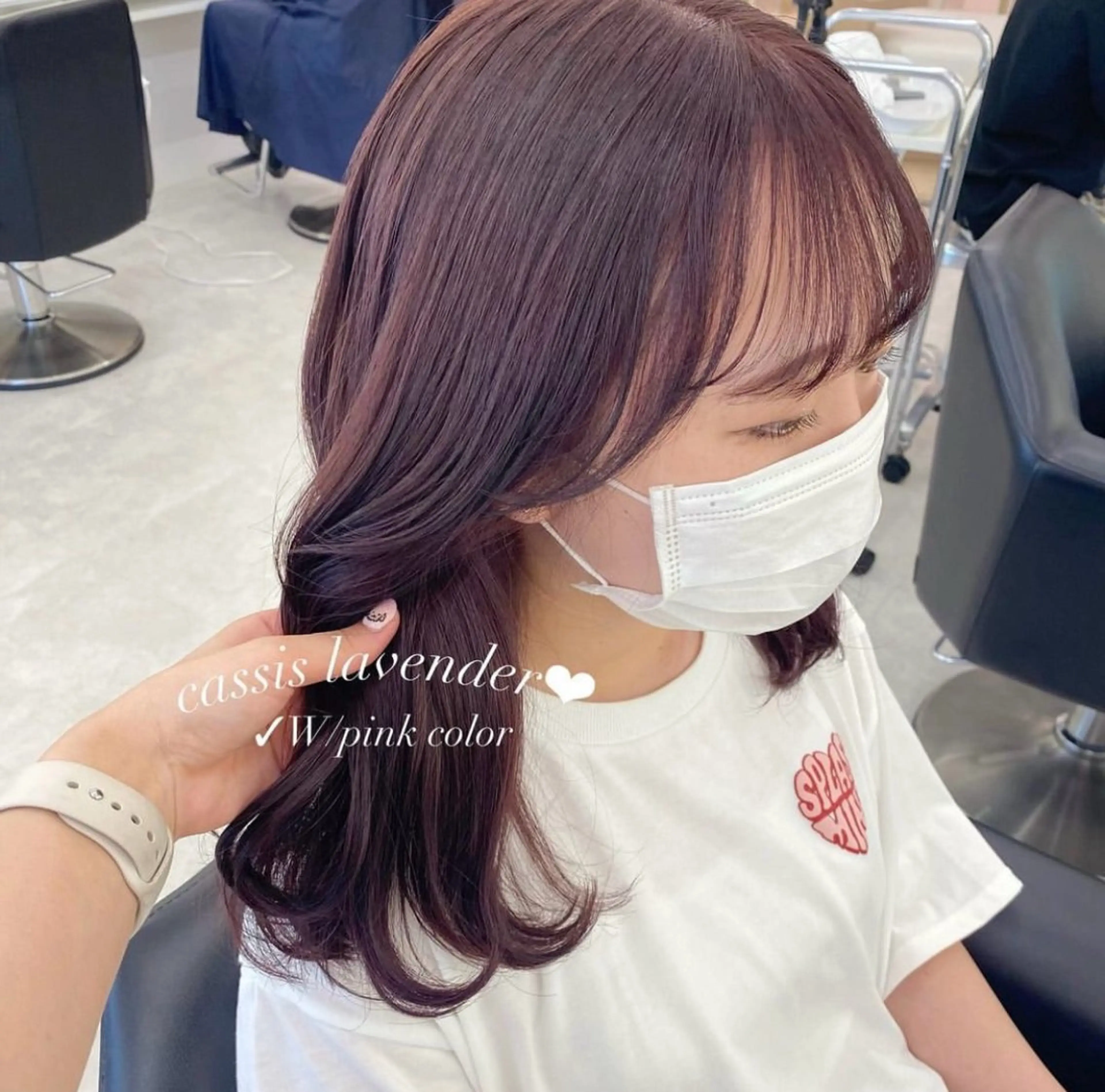 セミロング カラー ヘアカラー ParveMix♡ 加藤理沙のヘアスタイル