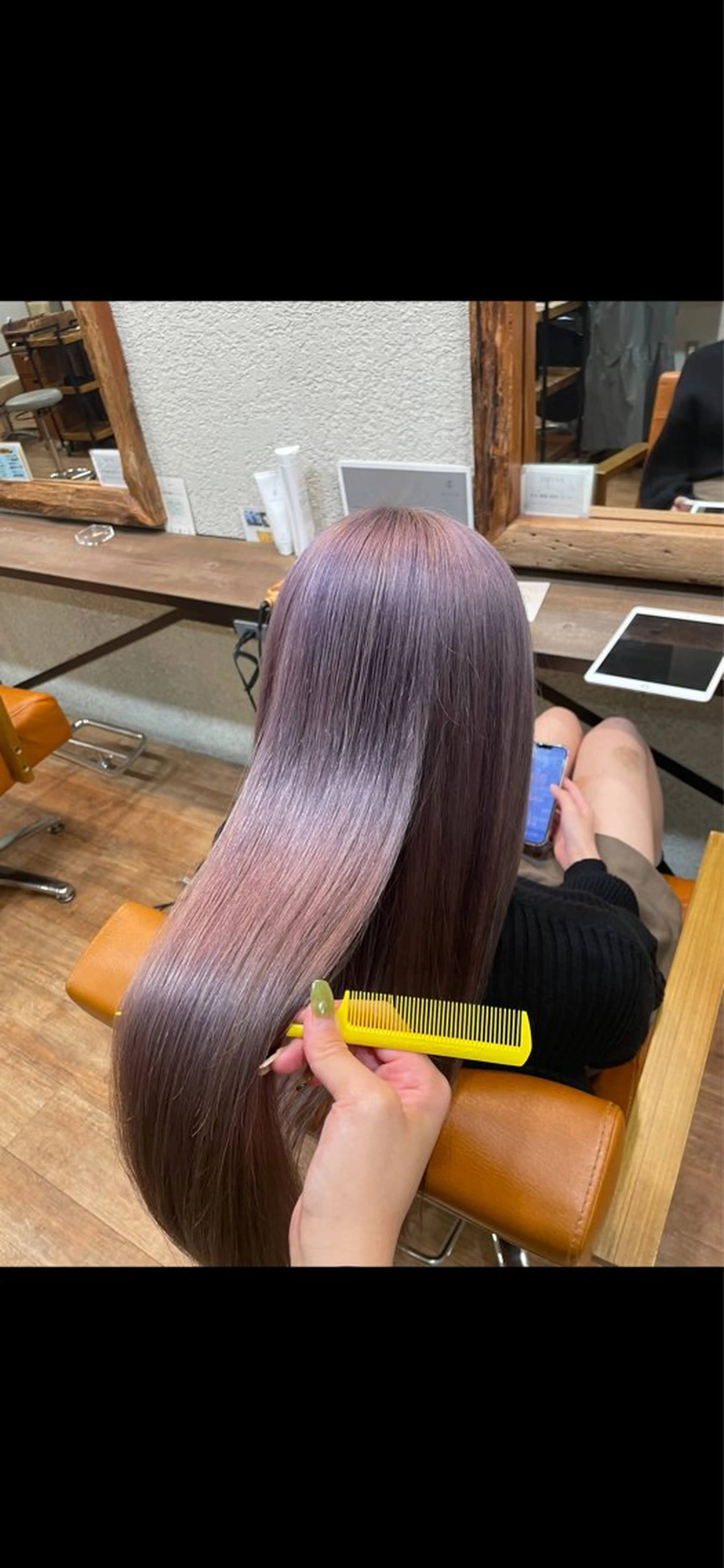 ロング ヘアカラー トリートメント オオシマミユ 🕊レイヤーのヘアスタイル