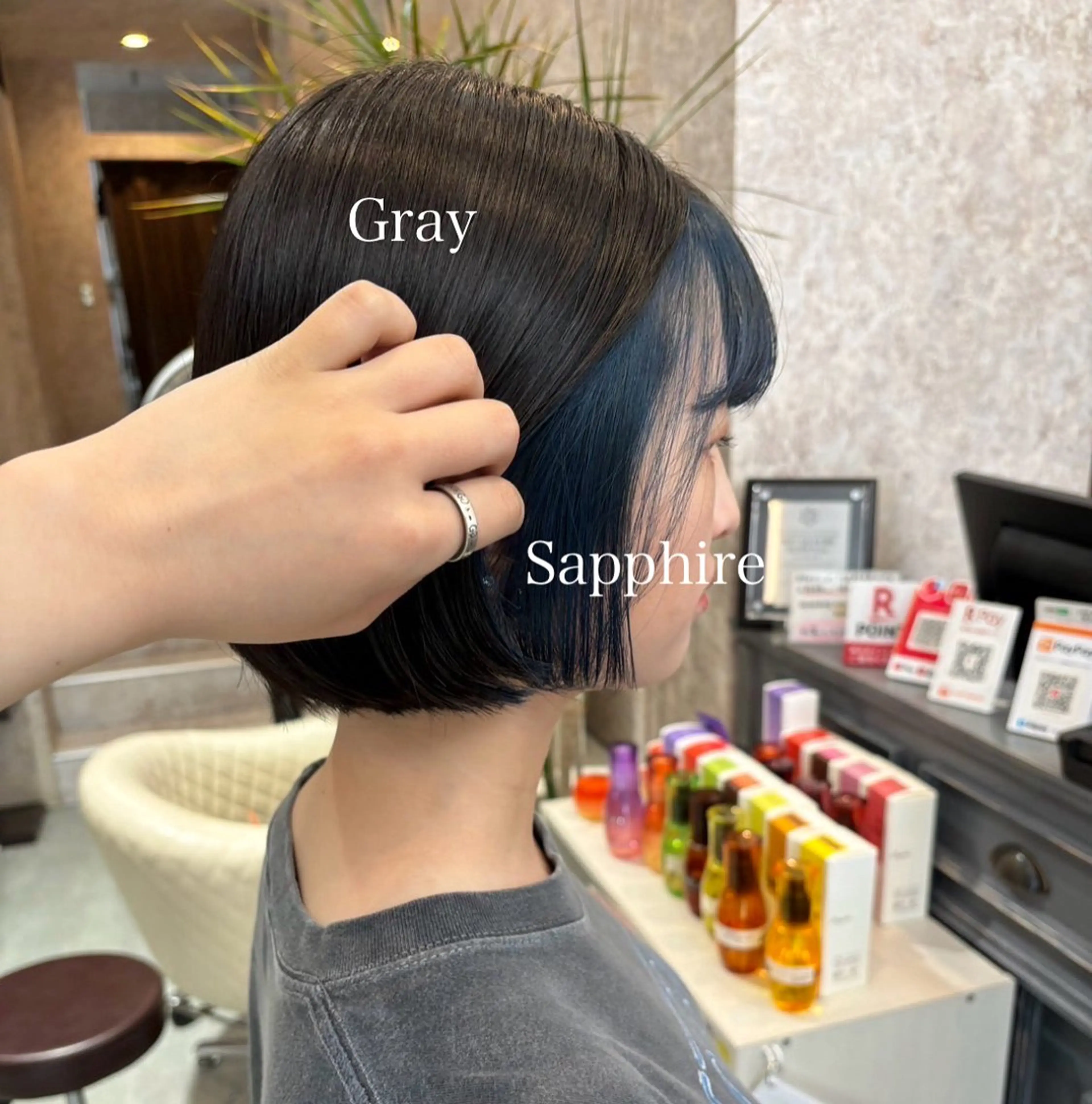 ショート カラー ベージュカラー ブリーチ ブルーカラー ダブルカラー グラデーションカラー 💈Blanco💈 カラー&ケア🌈のヘアスタイル