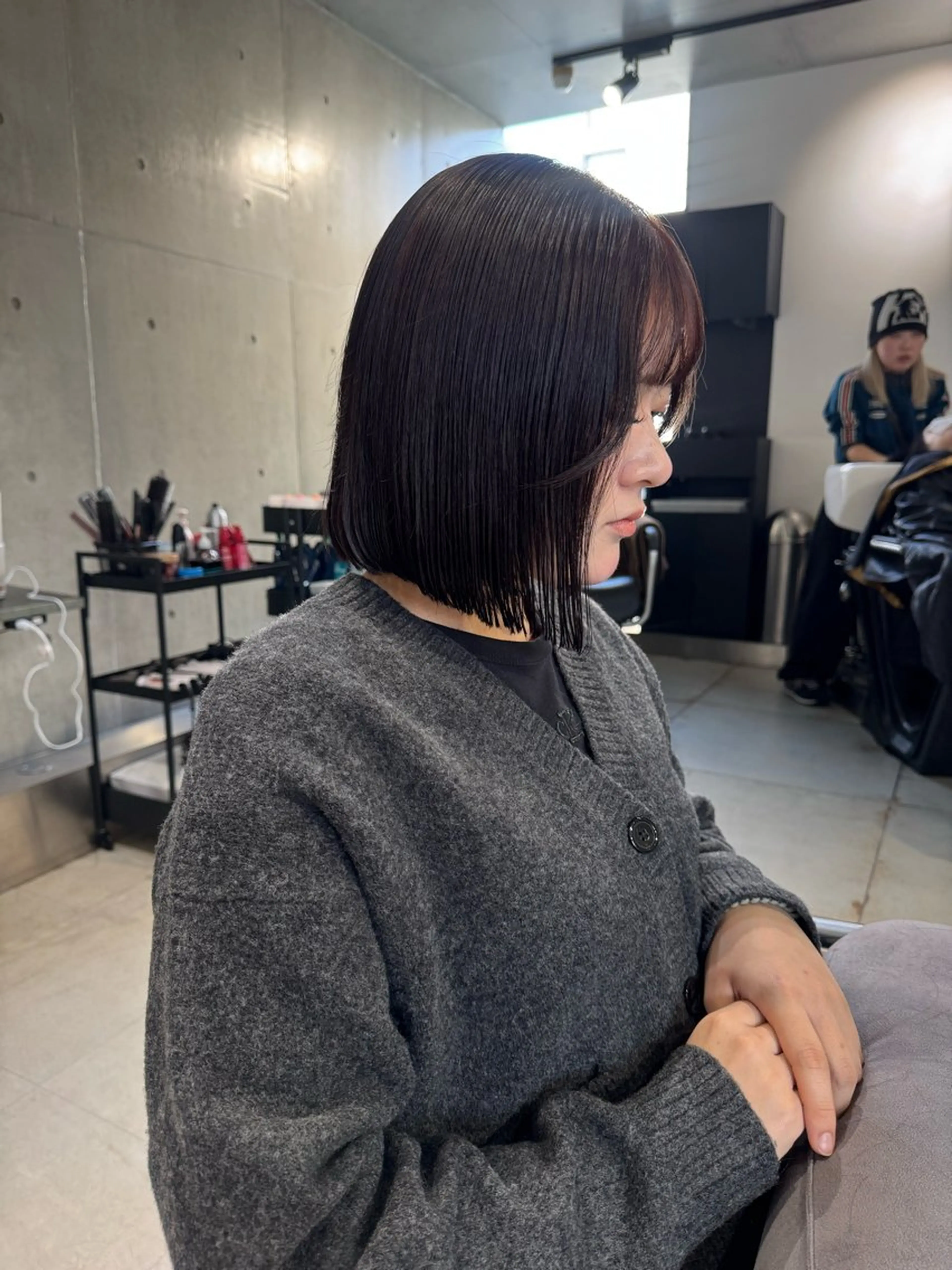 ショート カラー パーマ カット ヘアカラー トリートメント 透明感/オリーブ/ グレージュ/YUKAのヘアスタイル