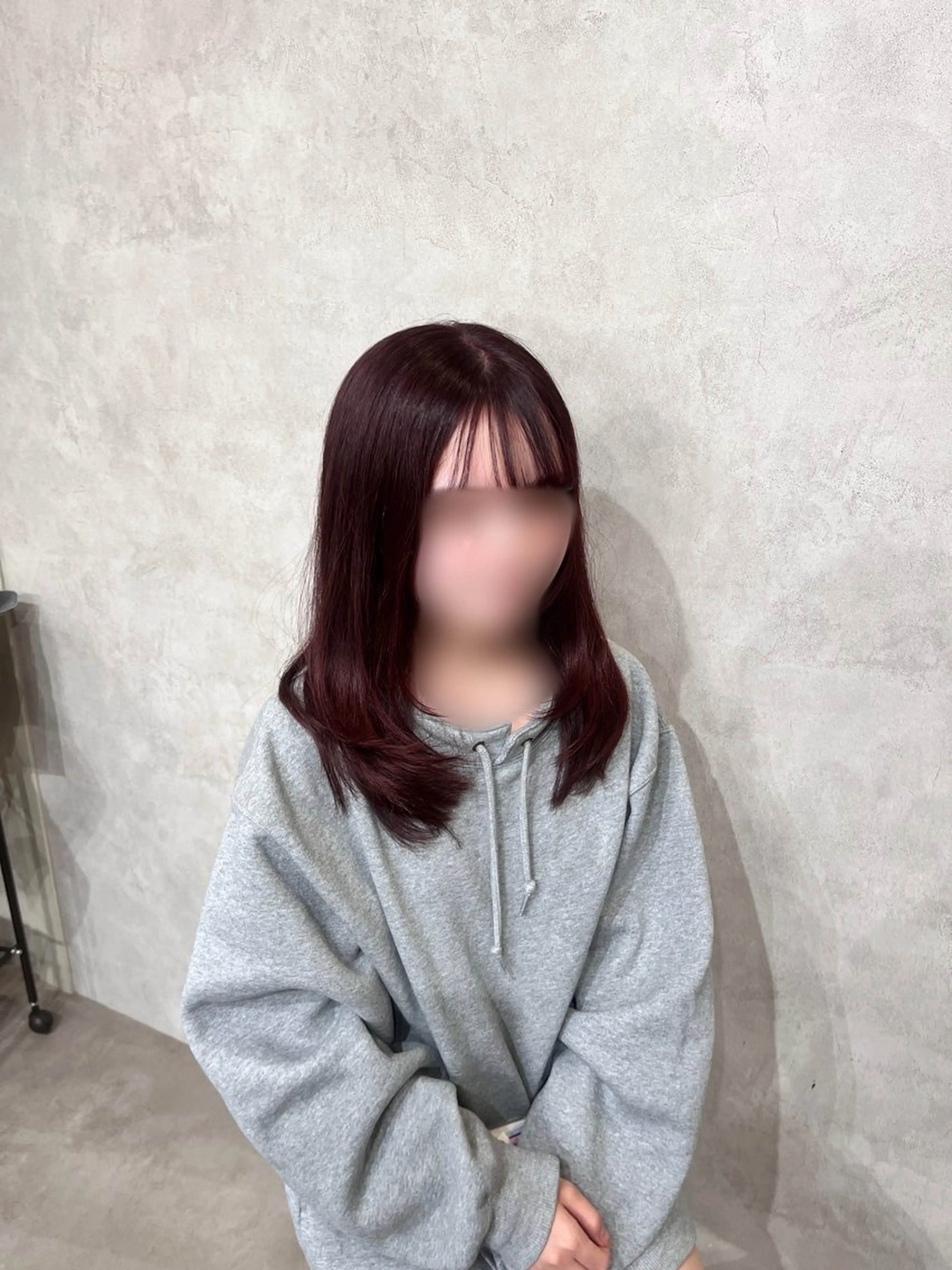 セミロング カラー 高田 美羽のヘアスタイル