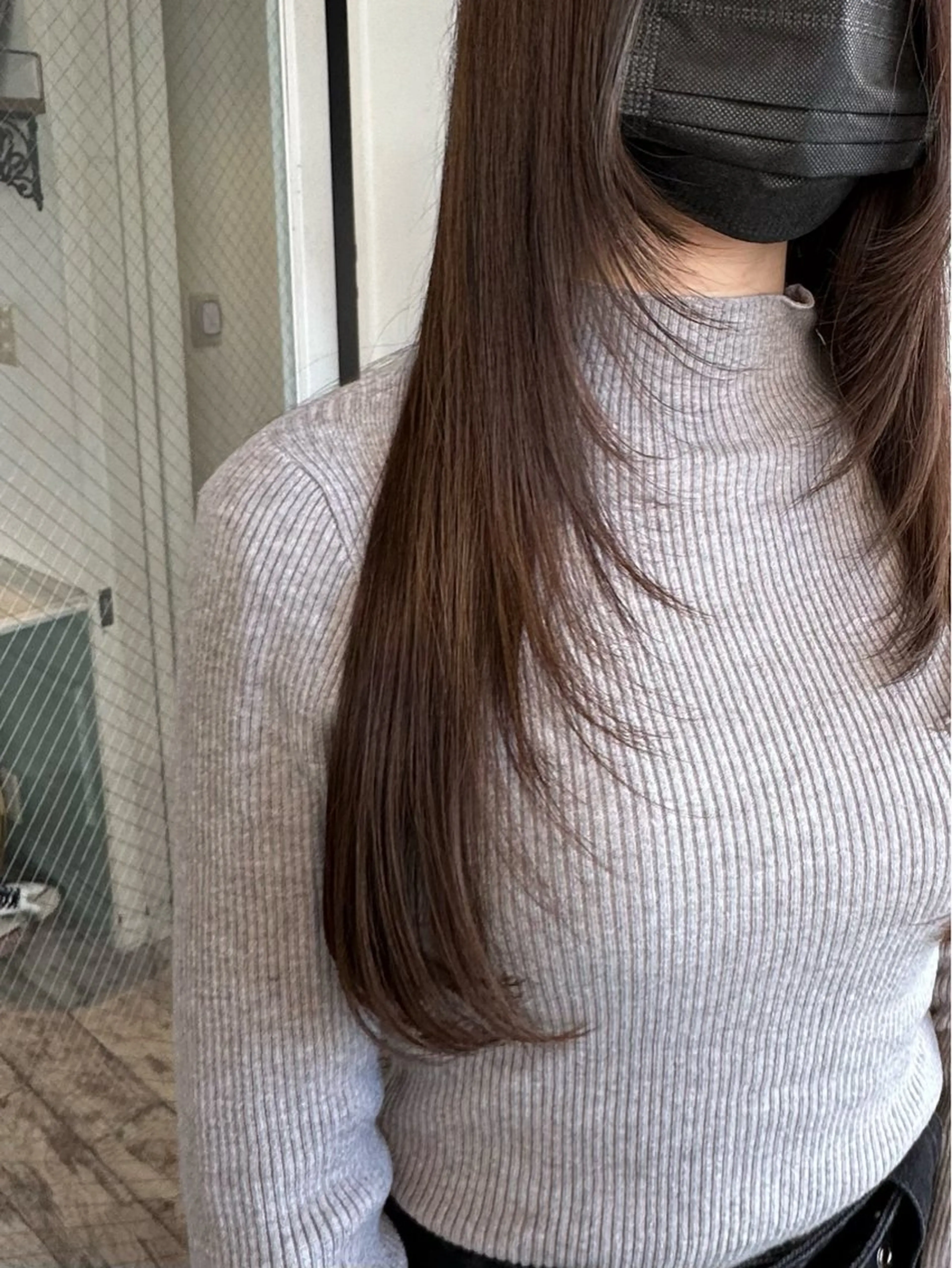 ロング 顔まわりレイヤー 顔周りカット ハイレイヤー 髪質改善 レイヤーカット カット トリートメント ヘッドスパ 【髪質改善】韓国ヘア 🌷miku🌷のヘアスタイル