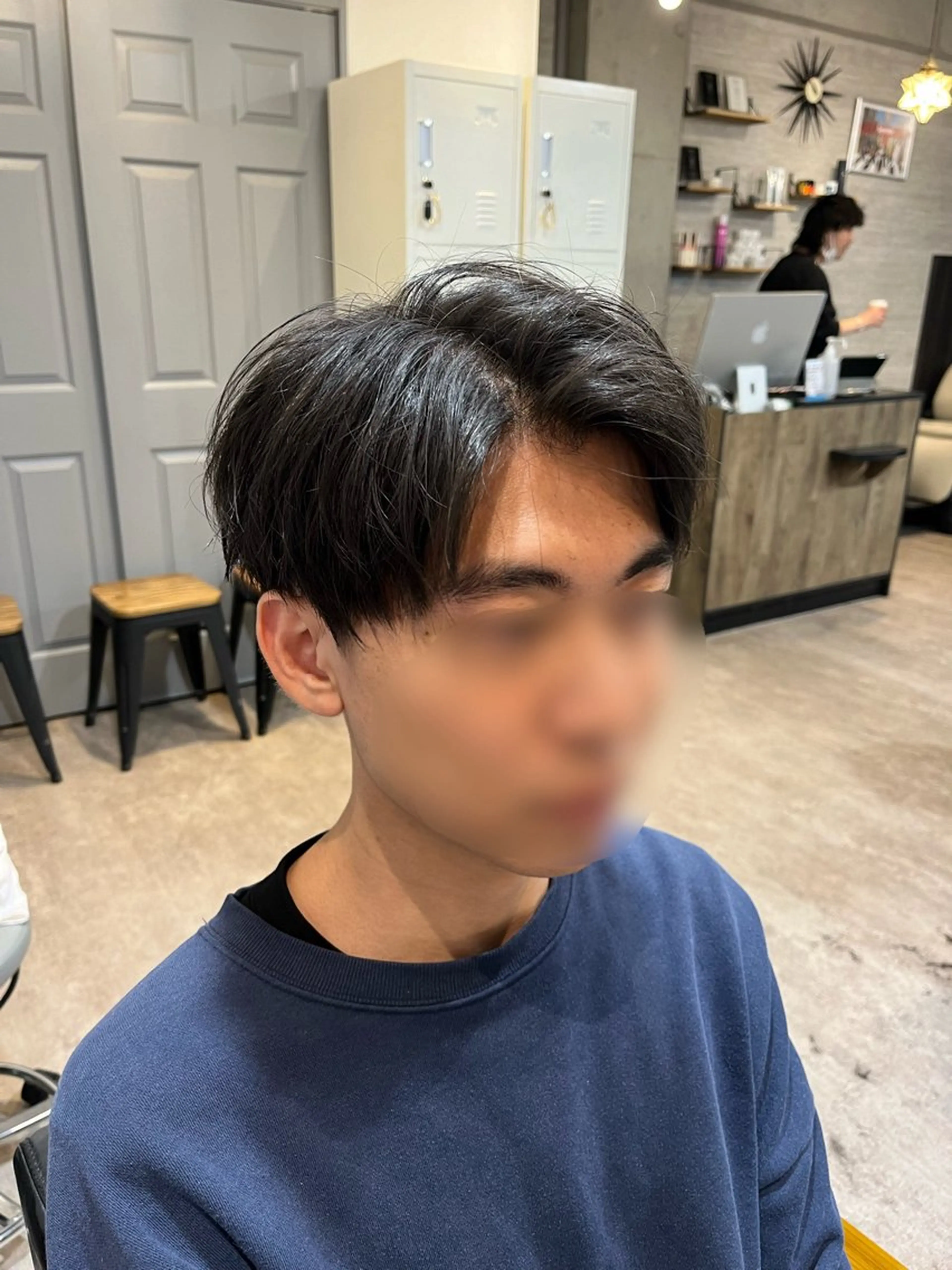ショート メンズ センターパート メンズ就活ヘア FLAVA所属・吉祥寺メンズカット/ 韓国ヘア　渡邉壮太朗のヘアスタイル