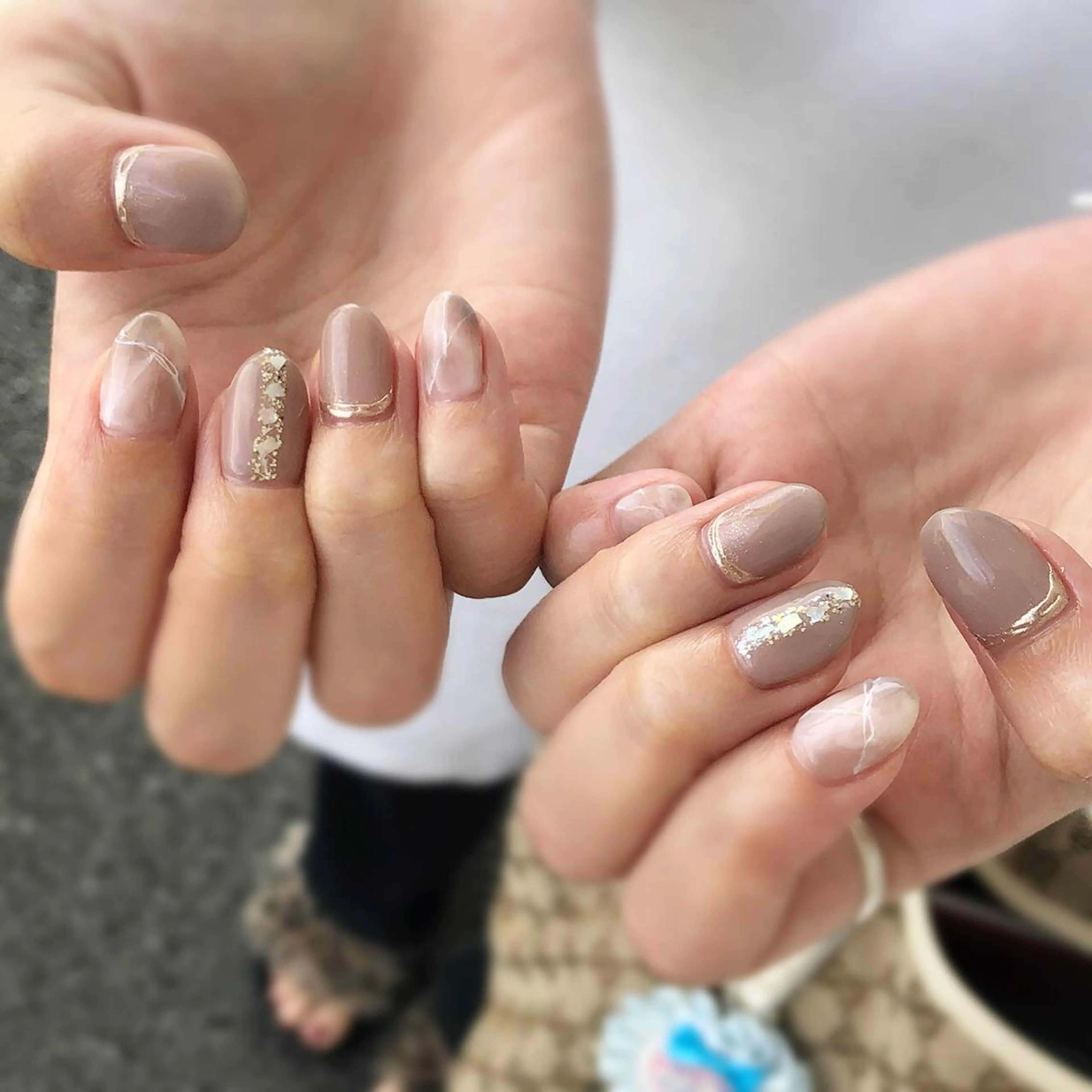 ネイル ブラウン 大理石ネイル(マーブル) nail salon Regaosのネイルデザイン