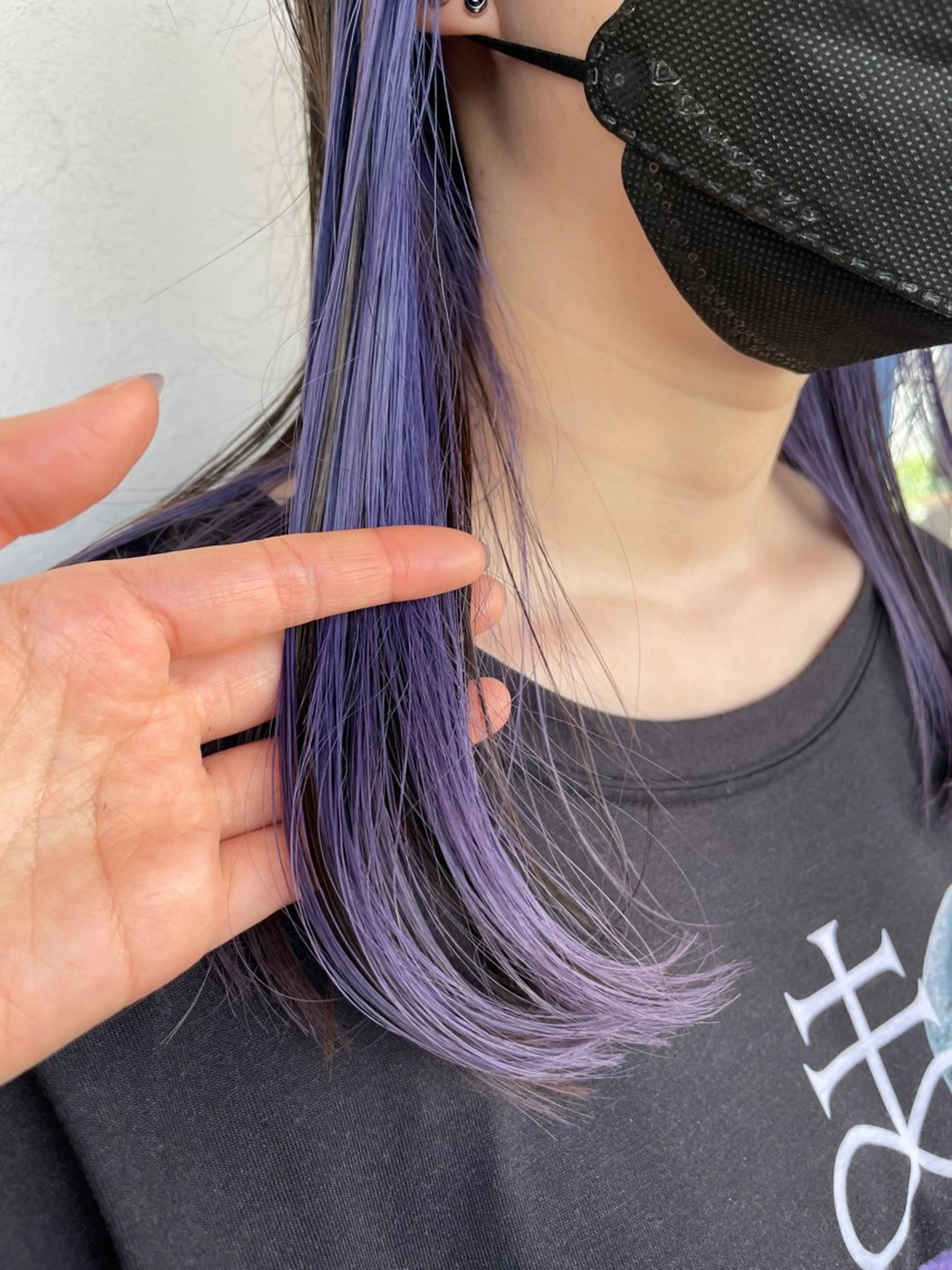 セミロング カラー 坂本 かのんのヘアスタイル