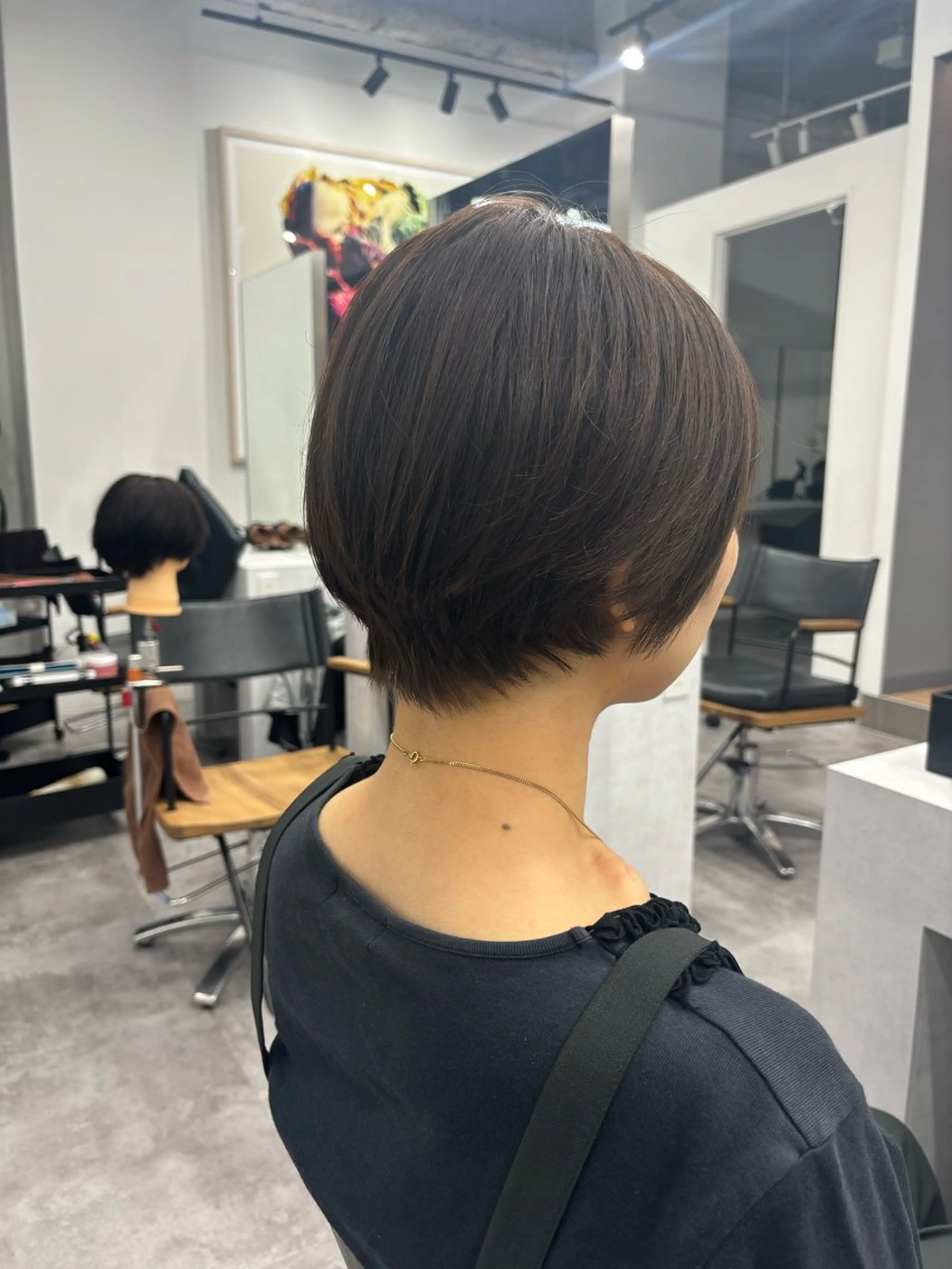 ショート カラー パーマ ヘアアレンジ マエダ アズミ🌱のヘアスタイル
