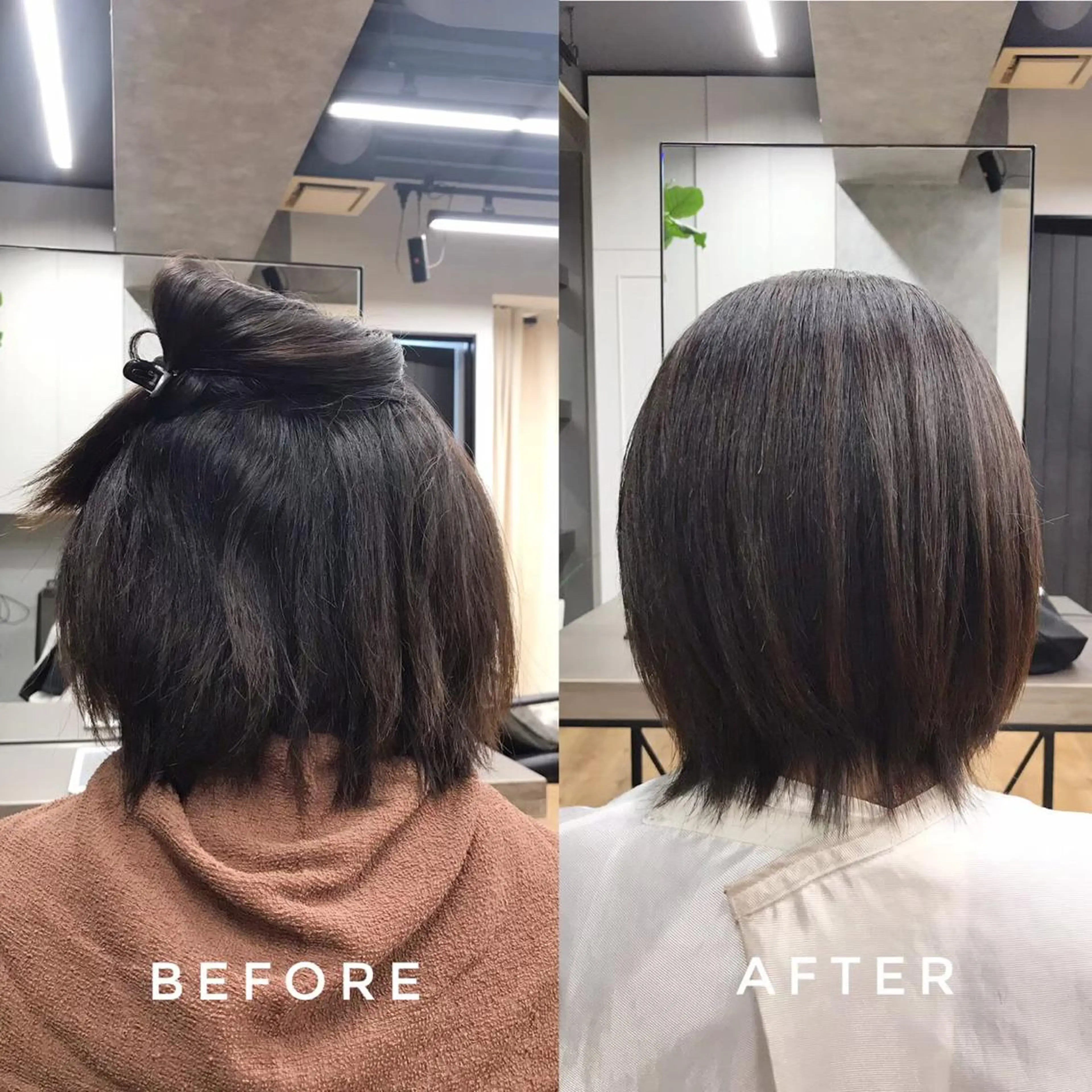 ショート 縮毛矯正 山下夕月 ショート🫧ボブのヘアスタイル