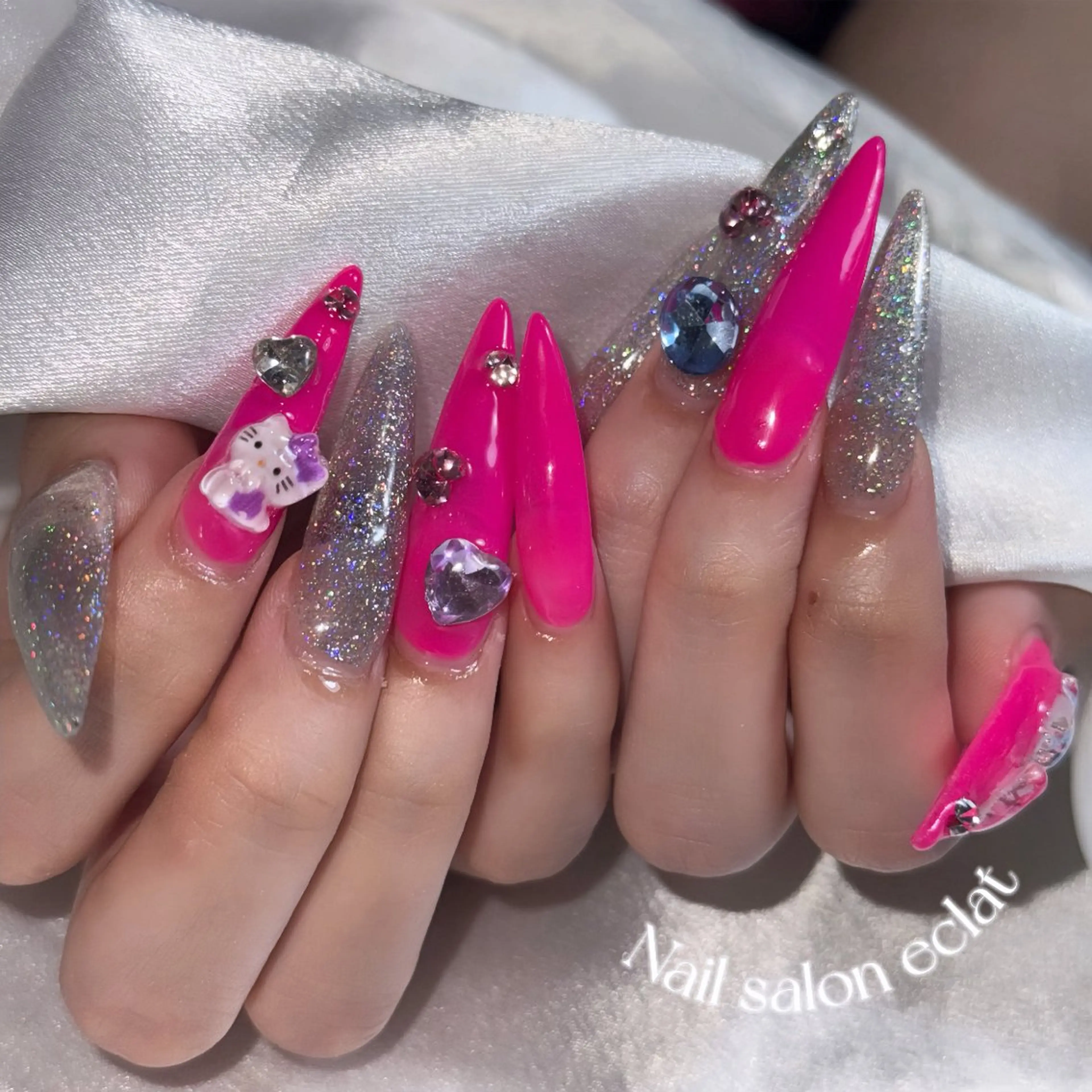 ネイル ロングネイル ハンドネイル éclat ⸝꙳.⋆ 栄｜久屋大通のネイルデザイン