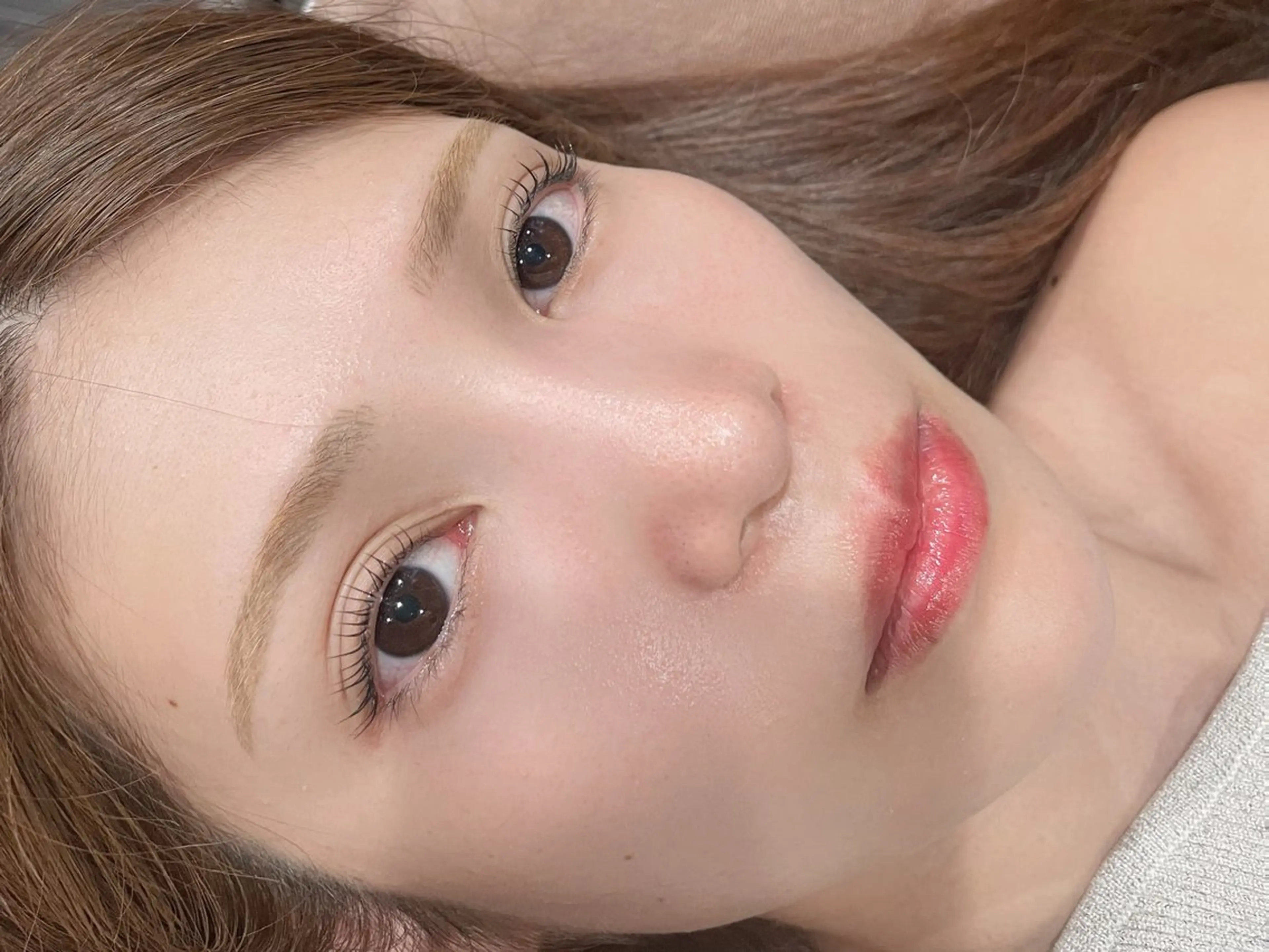 パーマ マツパ ネイルとまつ毛パーマ 束感仕上げ💕のネイルデザイン
