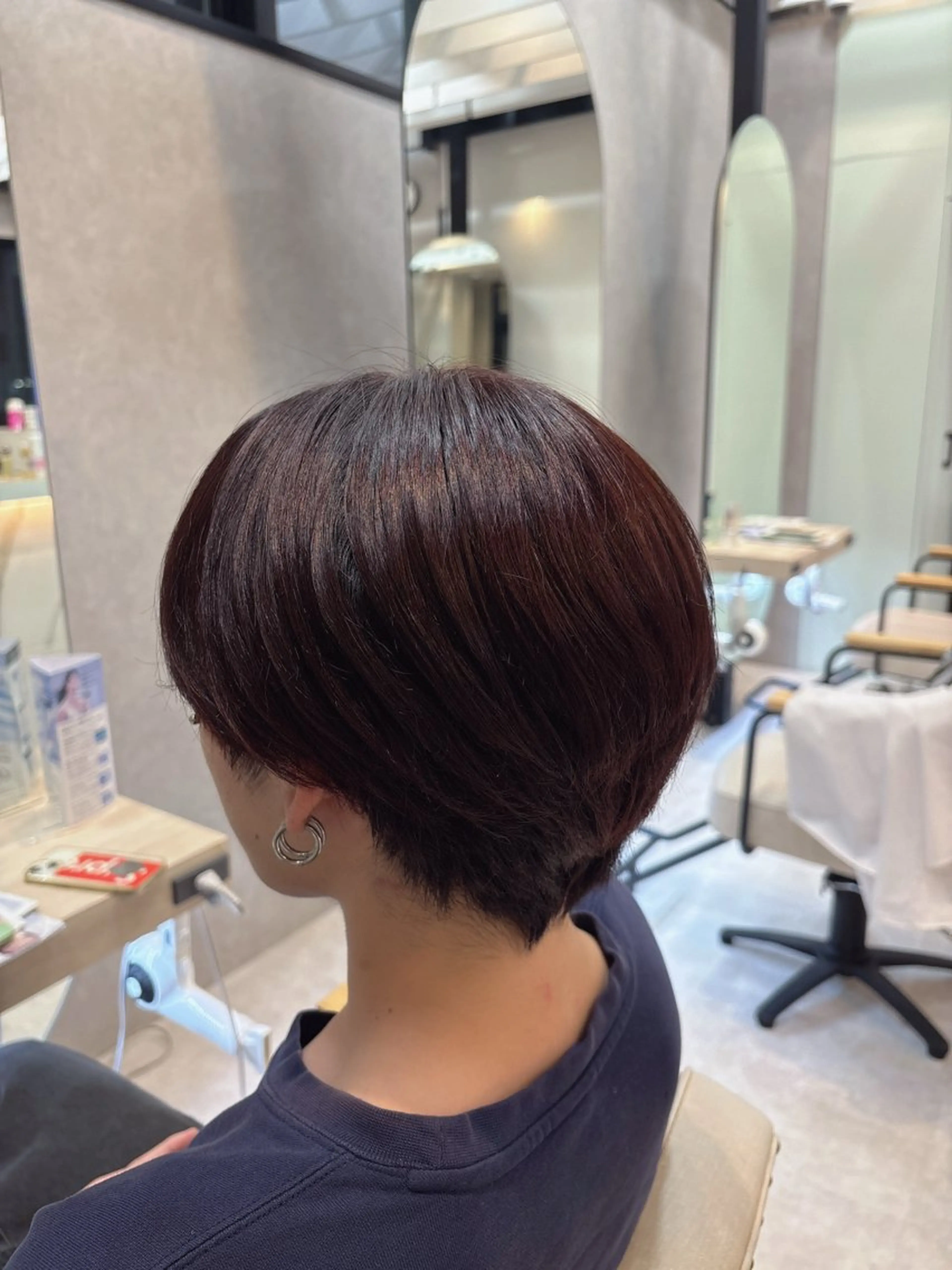 カラー レッドカラー ヘアカラー 笹木 怜羅のヘアスタイル