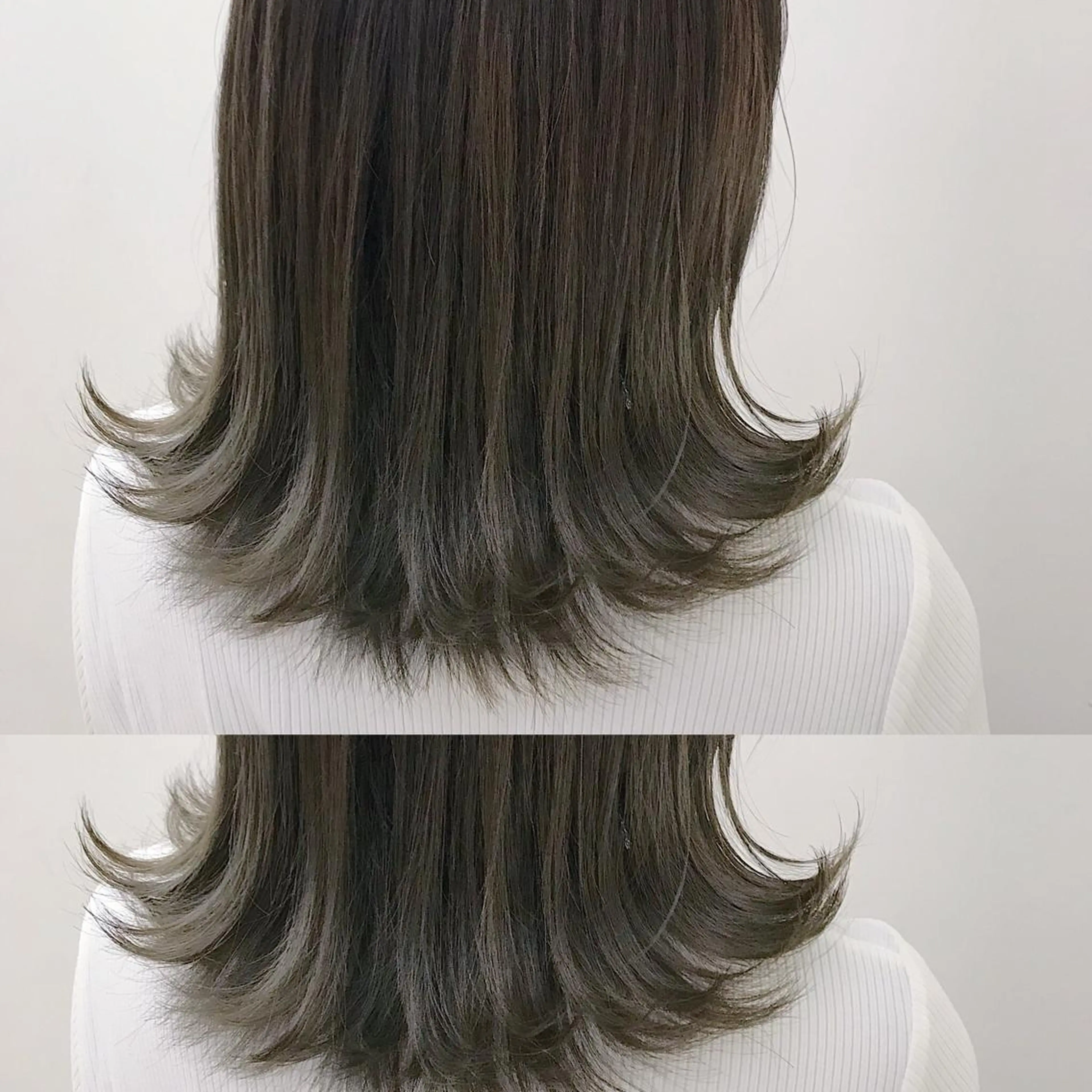 ミディアム カラー アッシュ 外国人風カラー 外ハネヘア ヘアカラー ブリーチカラー/ 岩破瑞希のヘアスタイル