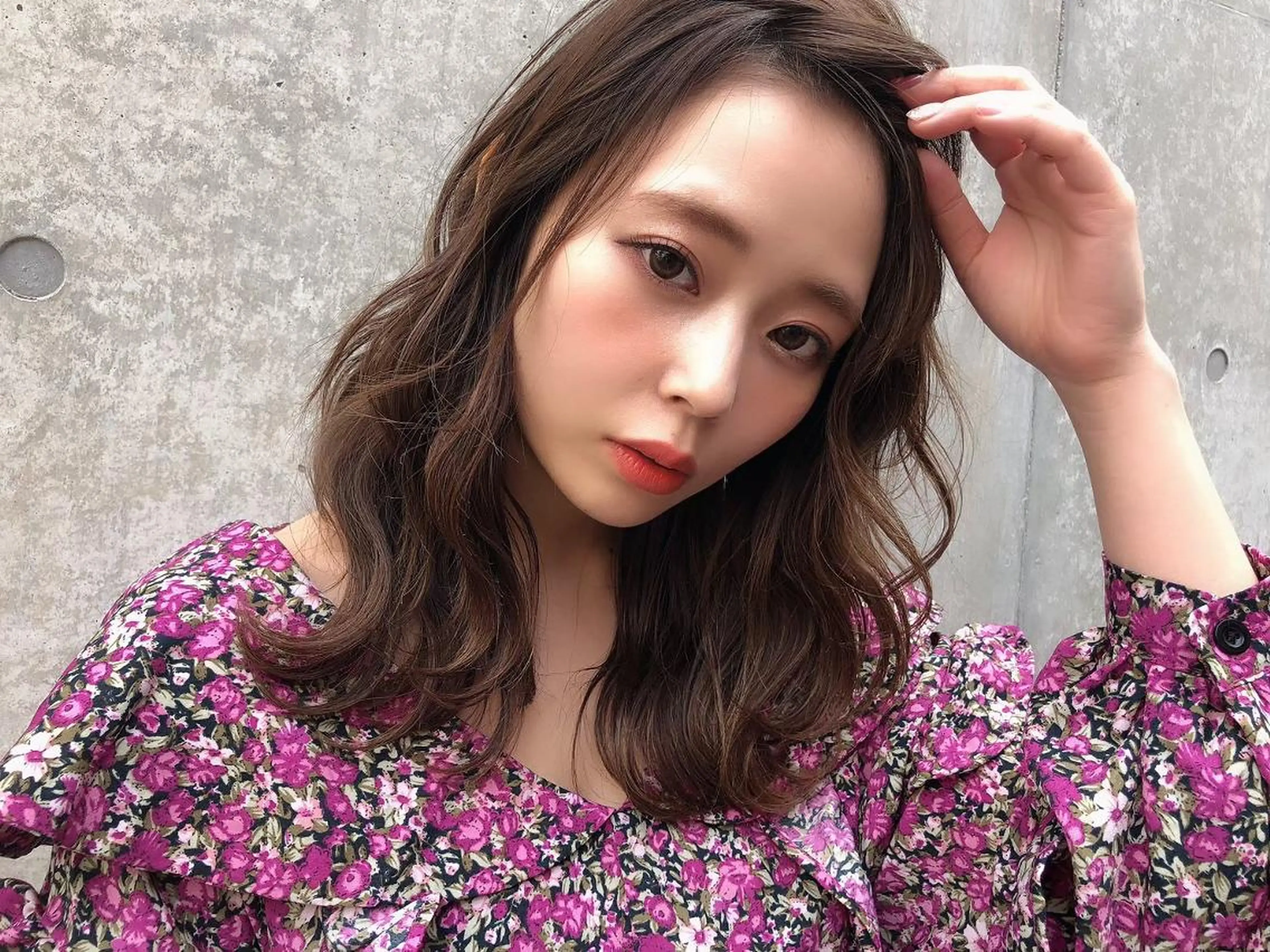 ミディアム 顔周りカット 小顔カット トリートメント カット ヘアカラー トリートメント 🎊ルービック 京橋店💛のヘアスタイル