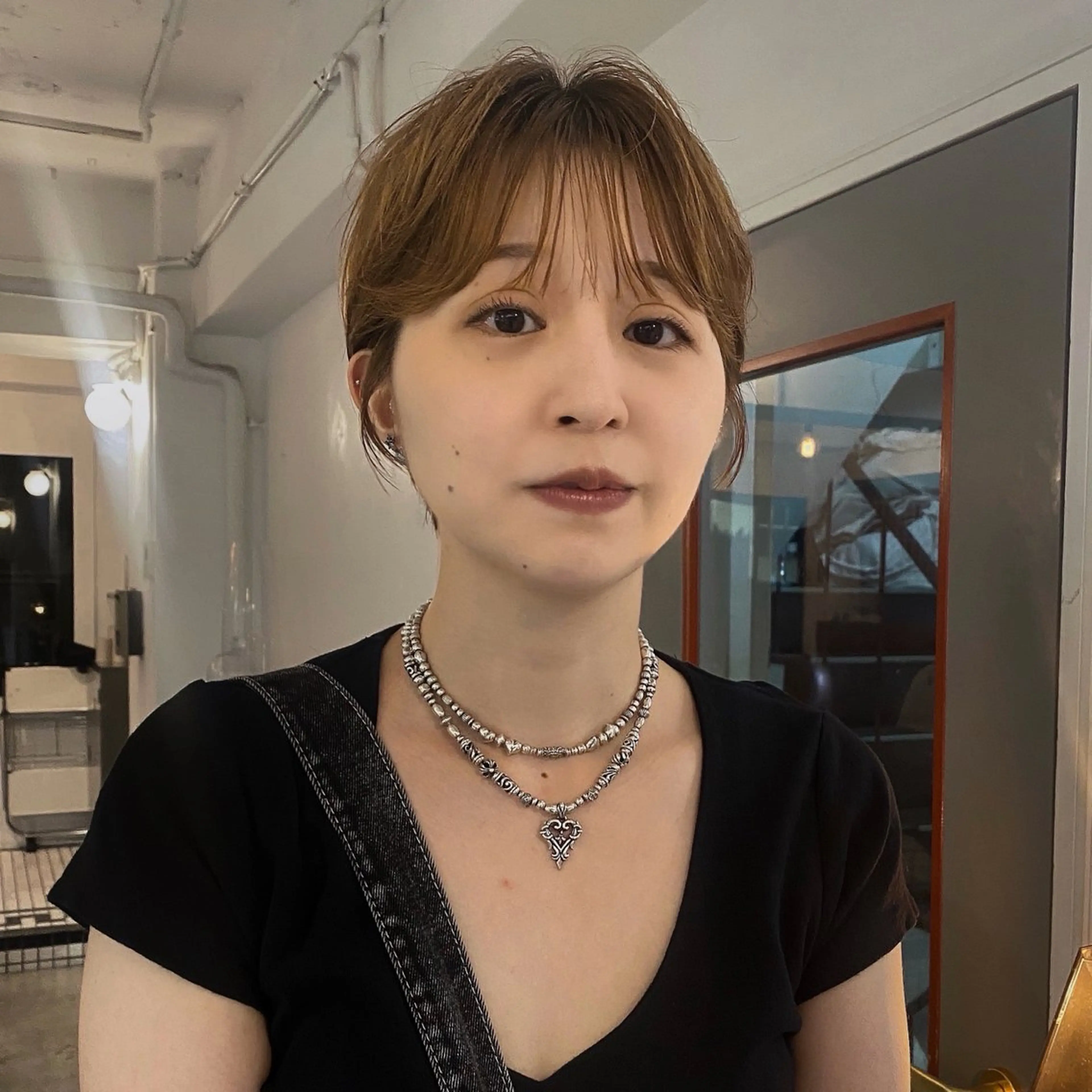 ショート カラー ヘアカラー トリートメント hair salon 束sok所属・ナホ/ハイトーン/ レイヤーカットモデルのヘアスタイル