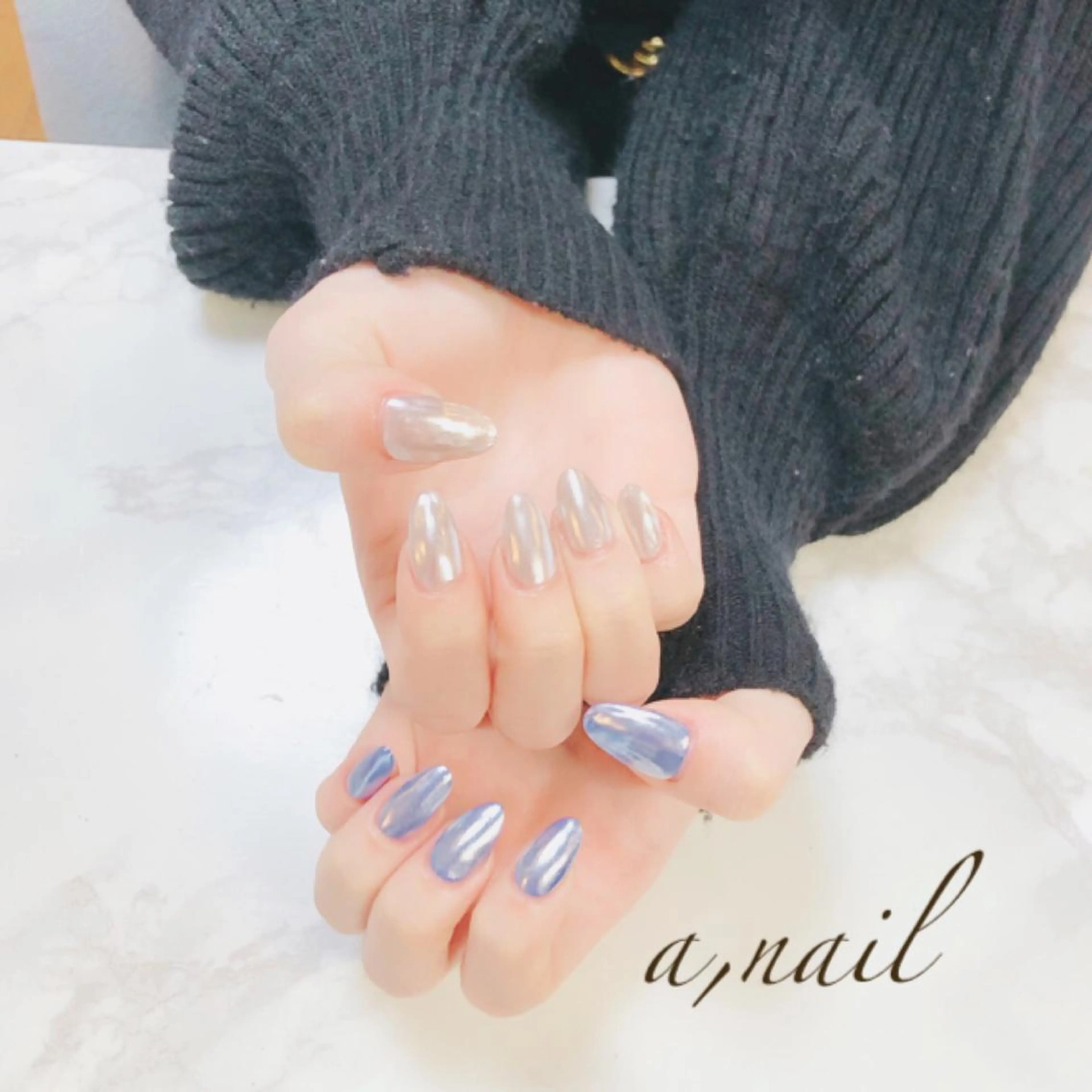 ネイル フットネイル ジェルネイル グラデーション ラメ(グリッター) ラメグラデーション ネイルサロン エーネイルのネイルデザイン