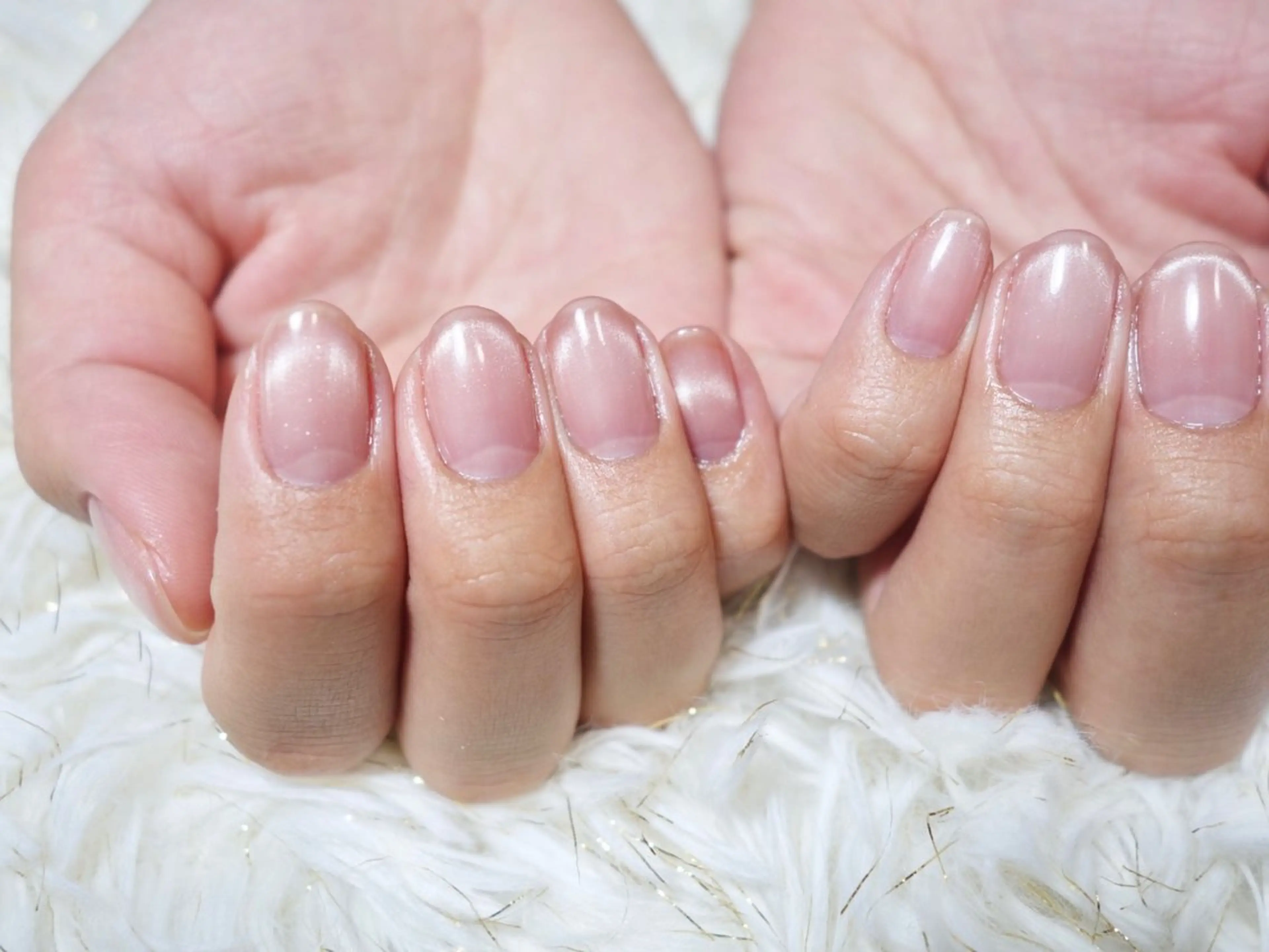 ネイル マグネットネイル ピンク ピンクベージュ ハンドネイル nailsalon VENUSのネイルデザイン