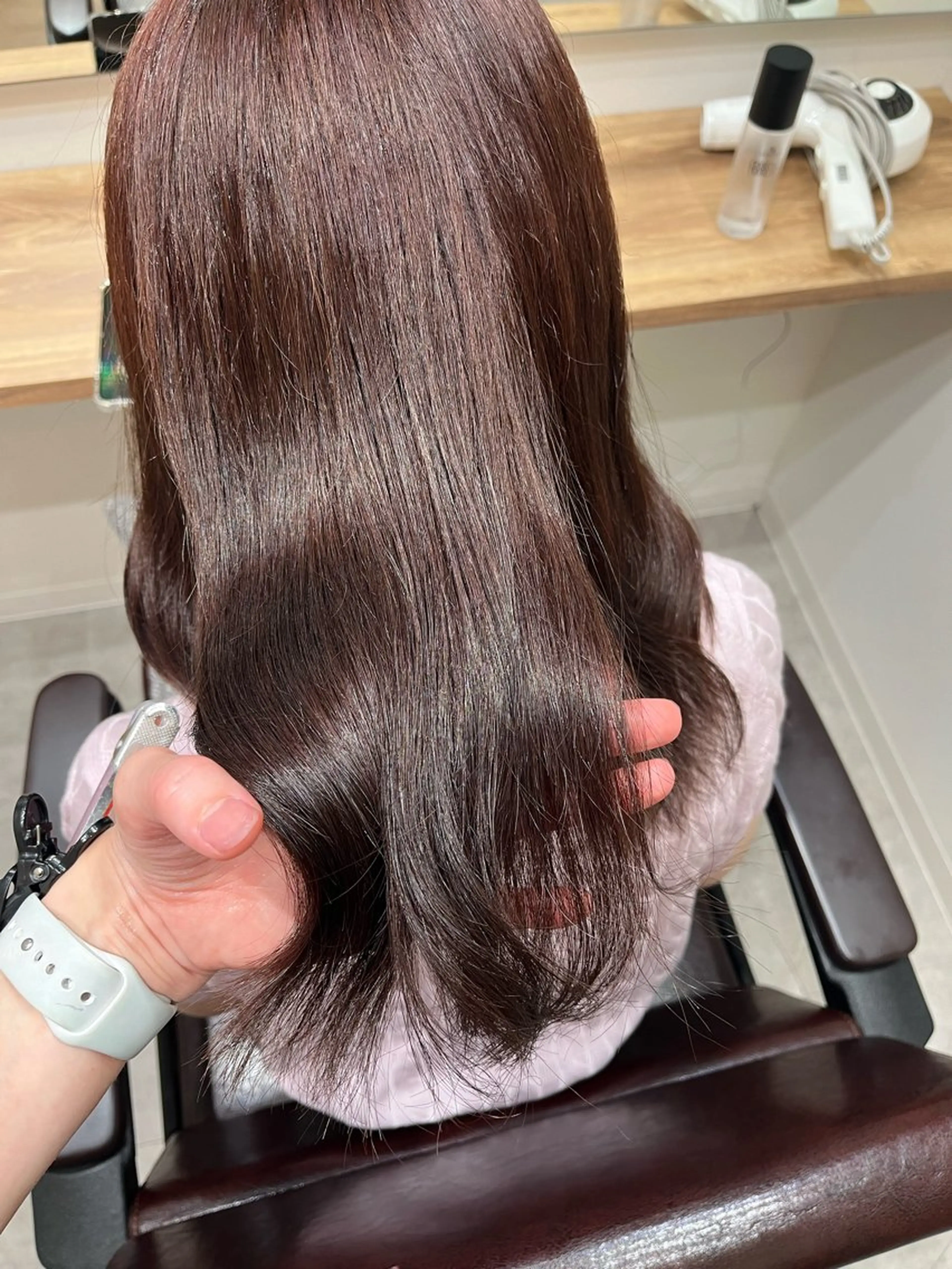 セミロング カラー ブラウンカラー ピンクカラー ピンクブラウン 🫧ぷる艶カラー🫧 Yuubi🦩のヘアスタイル