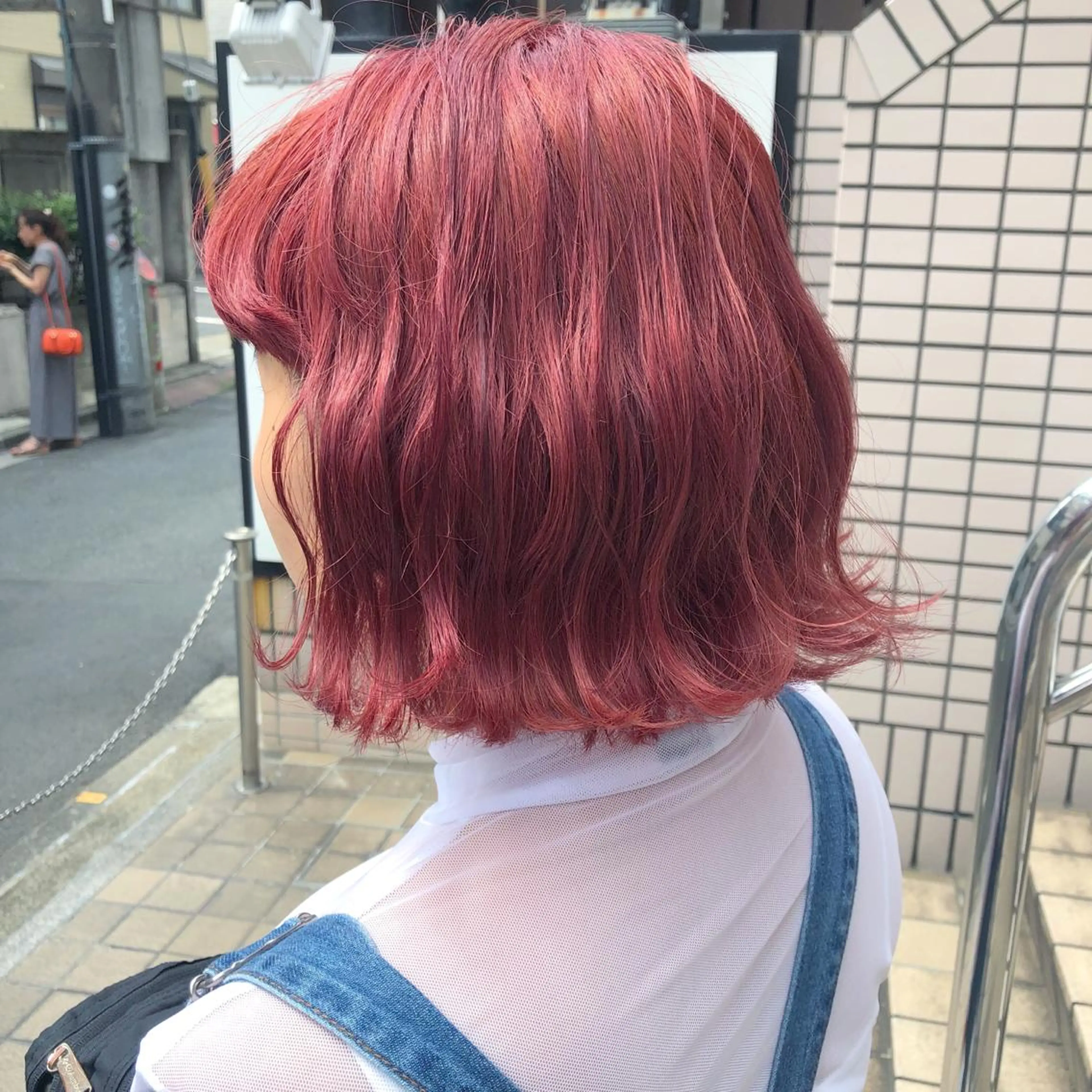 ショート カラー パーマ ヘアアレンジ メンズ キッズ ネイル マツエク・マツパ ピンクカラー カラーマツエク ピンク レイヤーカット指名 No.1💖マユカのヘアスタイル