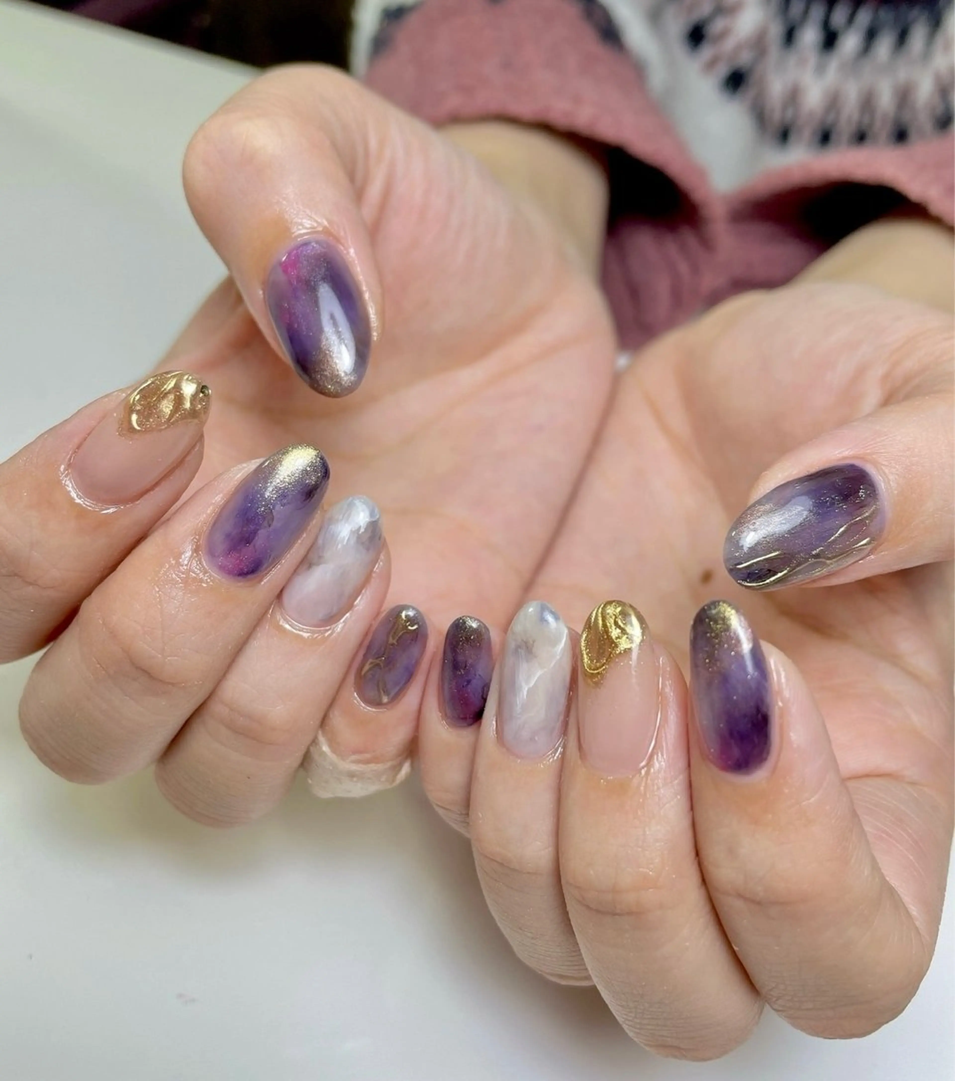 ネイル ミラーネイル 持ち込み ニュアンスネイル BEAUTY GARDEN 【nail salon unseul】所属・nana .のネイルデザイン