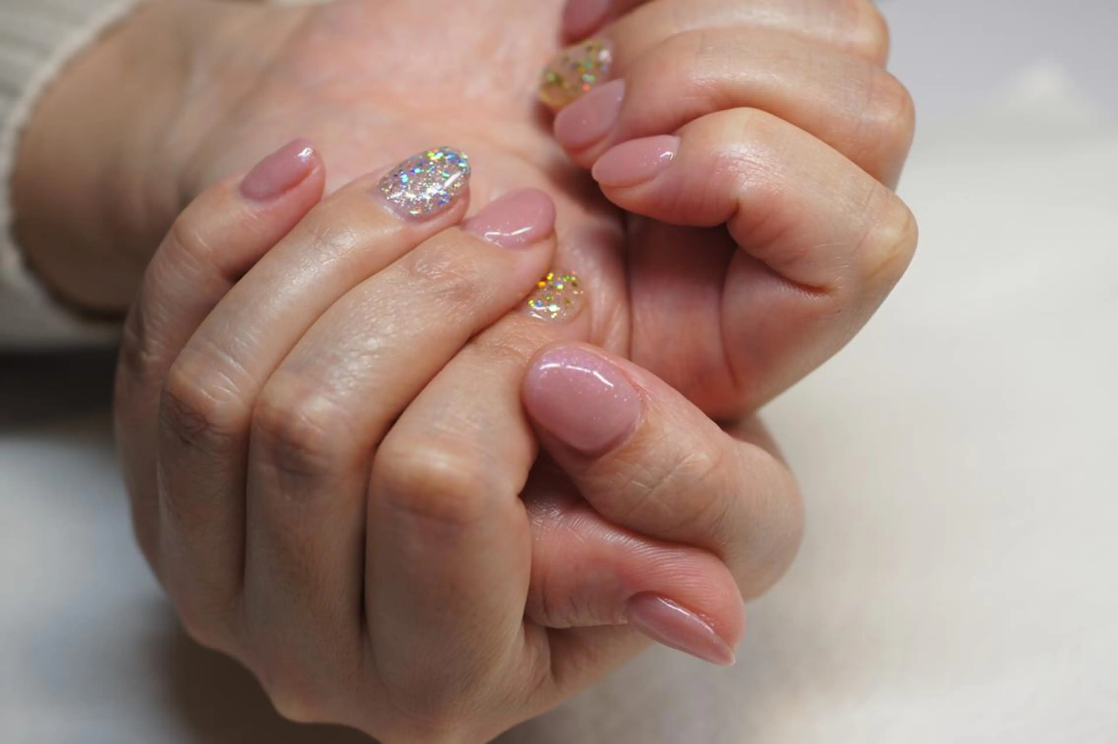 ネイル キラキラネイル ピンク nails muu まゆのネイルデザイン