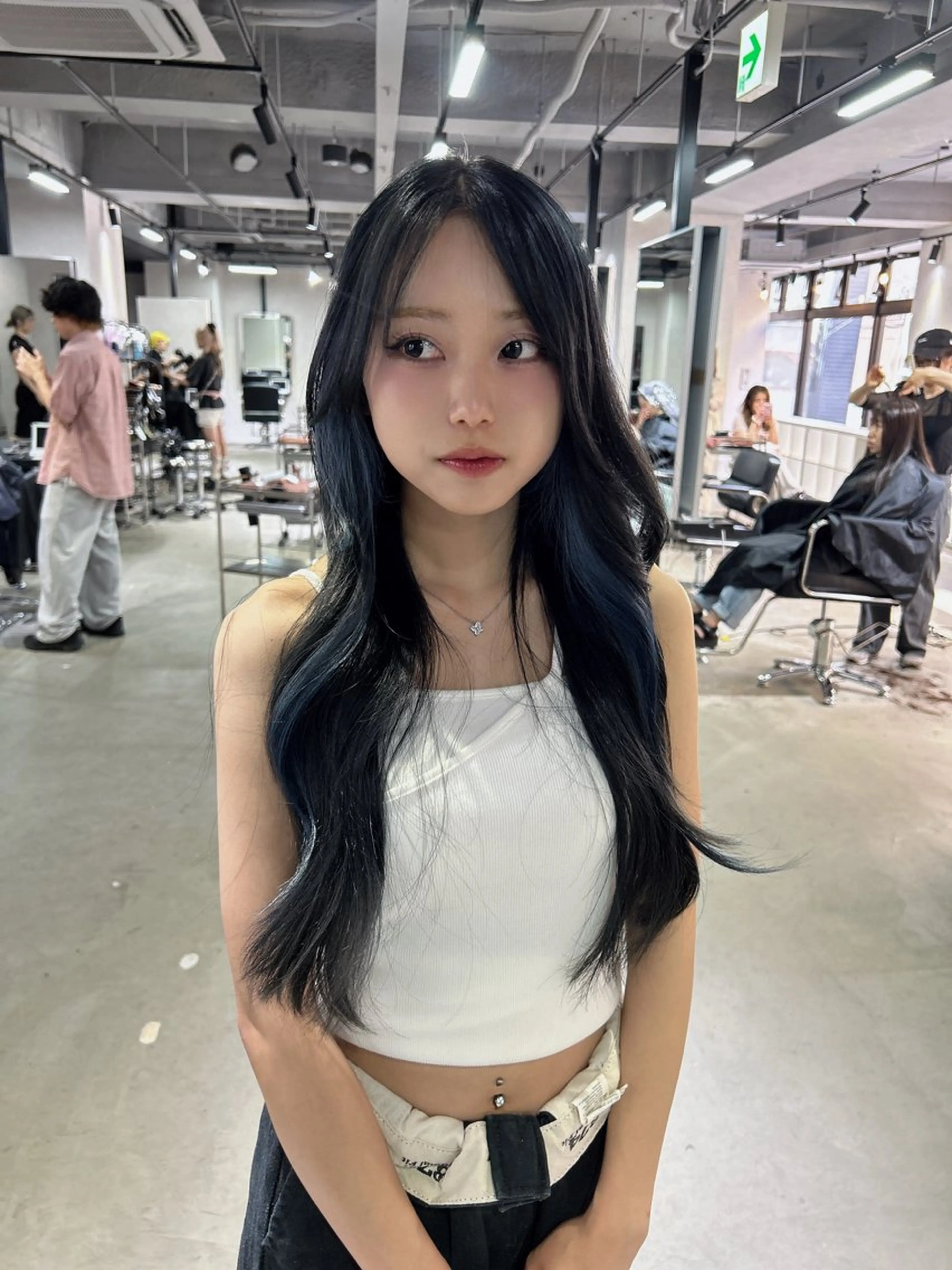 ロング レイヤーカット 似合わせカット トリートメント ヘアカラー 大阪韓国ヘア/ /酸性縮毛矯正ゆうとのヘアスタイル