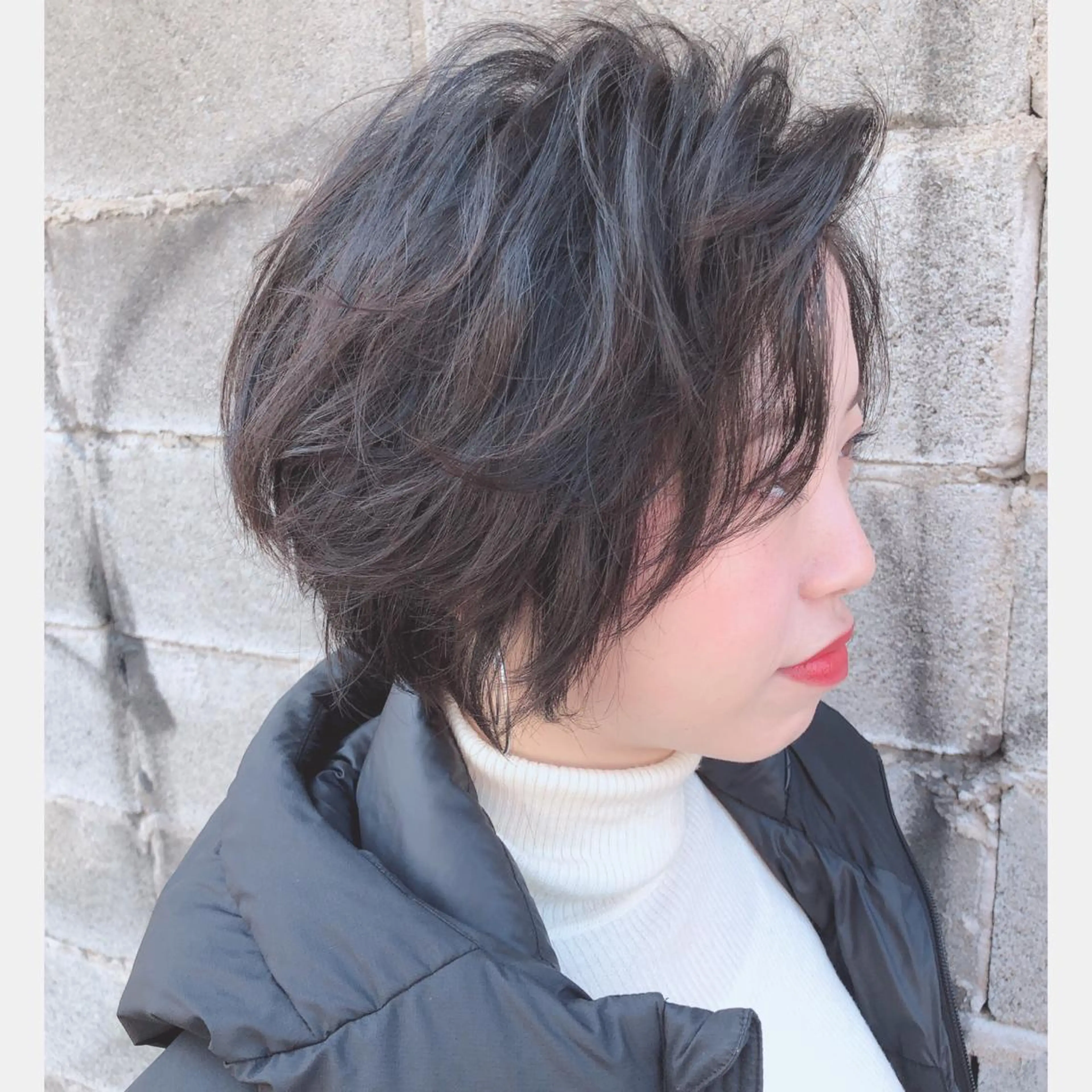 ショート カット パーマ 山崎 雄太のヘアスタイル