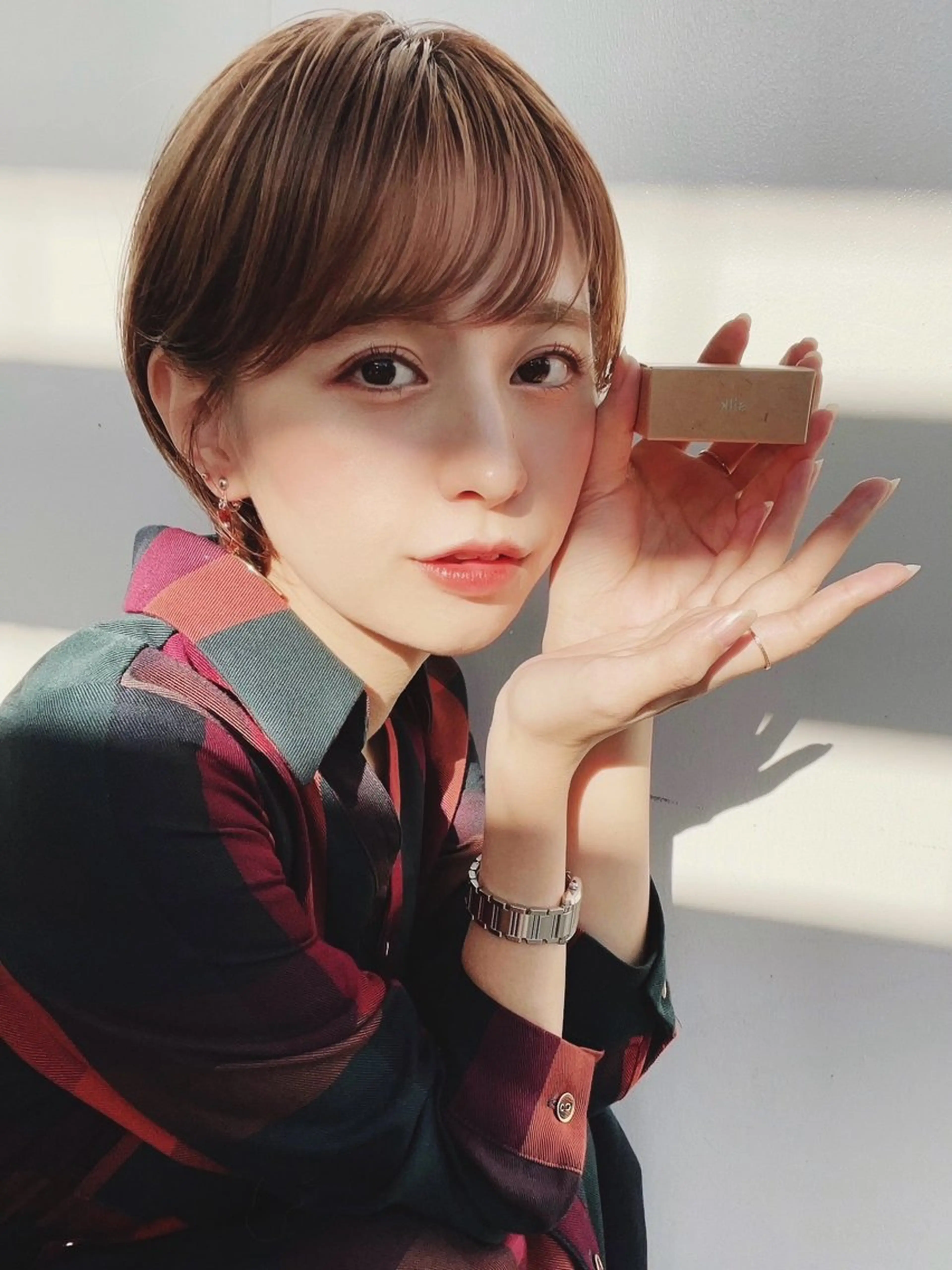 ショート カラー パーマ ヘアアレンジ メンズ ナチュラルレイヤー 似合わせ✨よね🍋のヘアスタイル