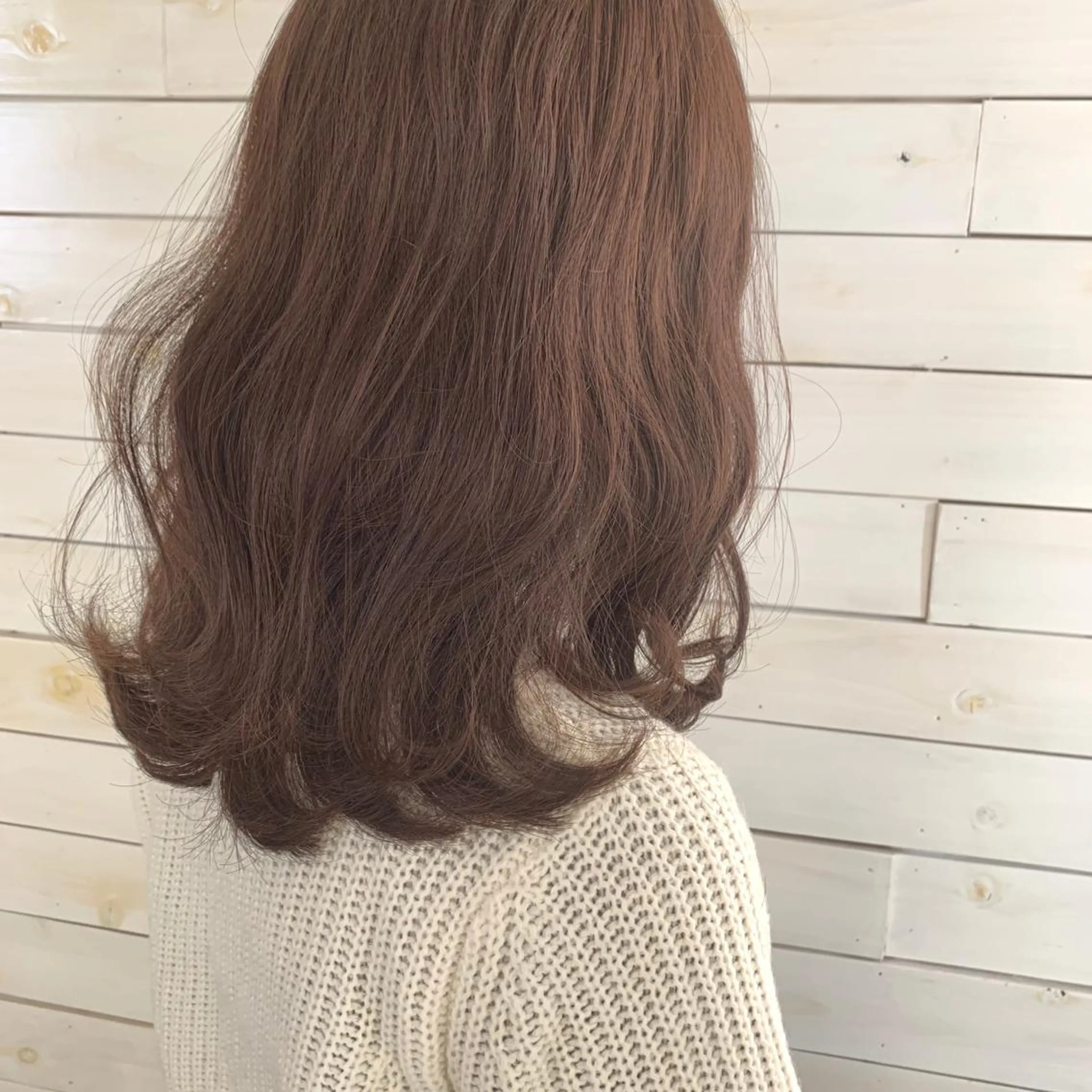 カラー ブリーチ ブリーチなしカラー カット ヘアカラー 黒田瀬奈/ボブ まろやかベージュのヘアスタイル