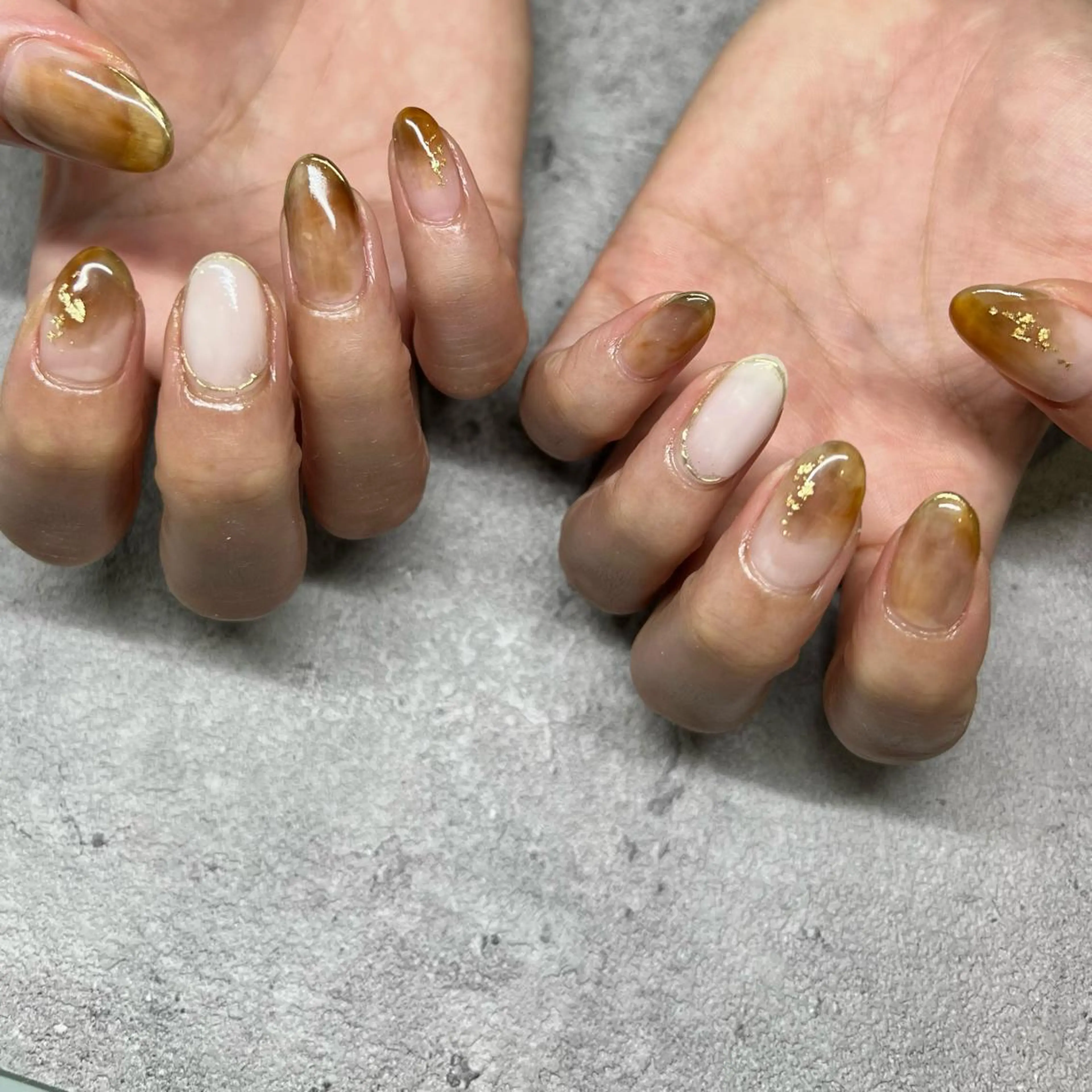 ミディアム ネイル 持ち込み ハンドネイル REVIA_nail maiのネイルデザイン