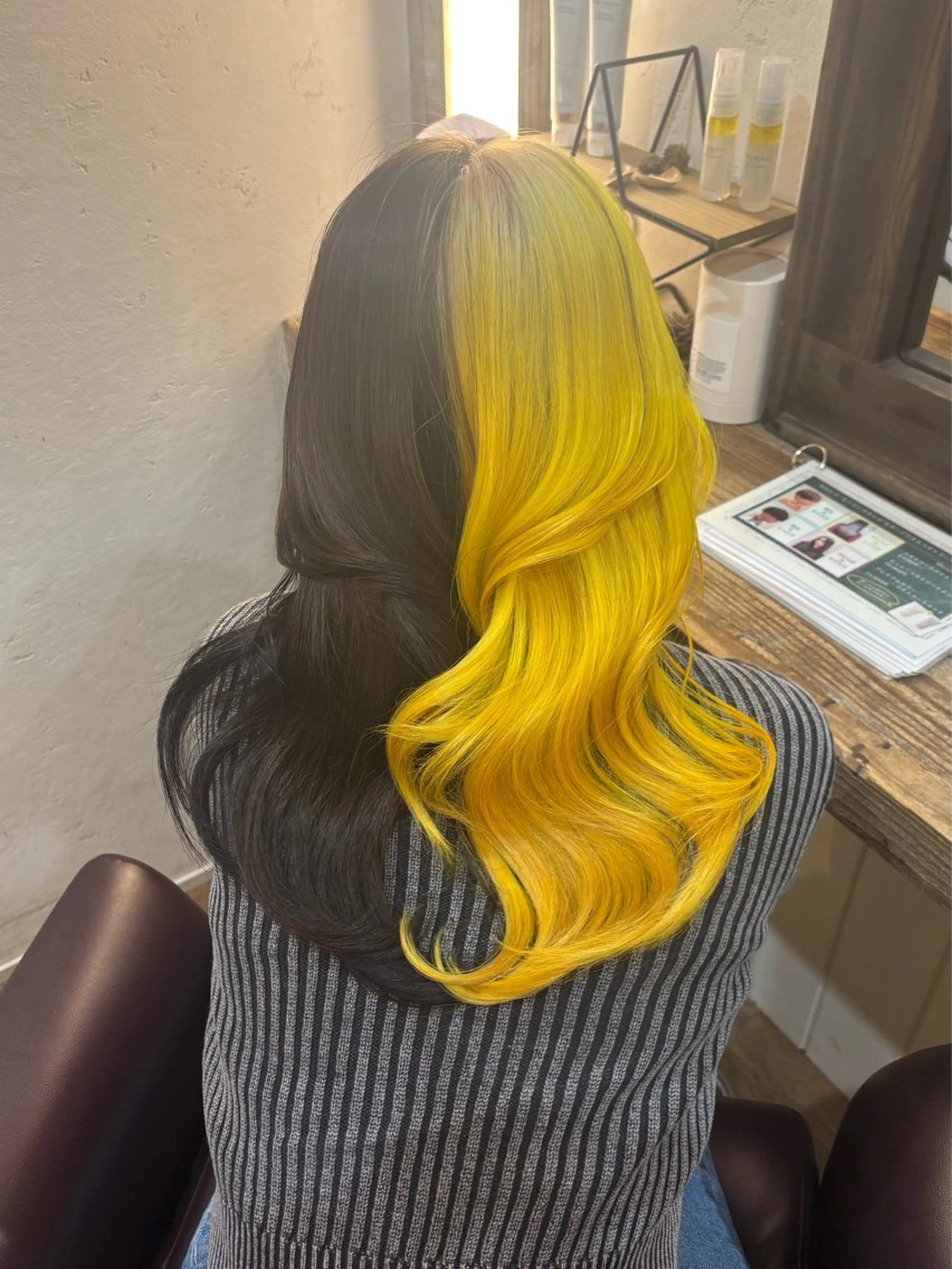ロング レイヤーカット ヘアカラー GO TODAY SHAiRE SALON横浜店所属・ブリーチ/個室サロン /横浜駅/金光秀斗のヘアスタイル