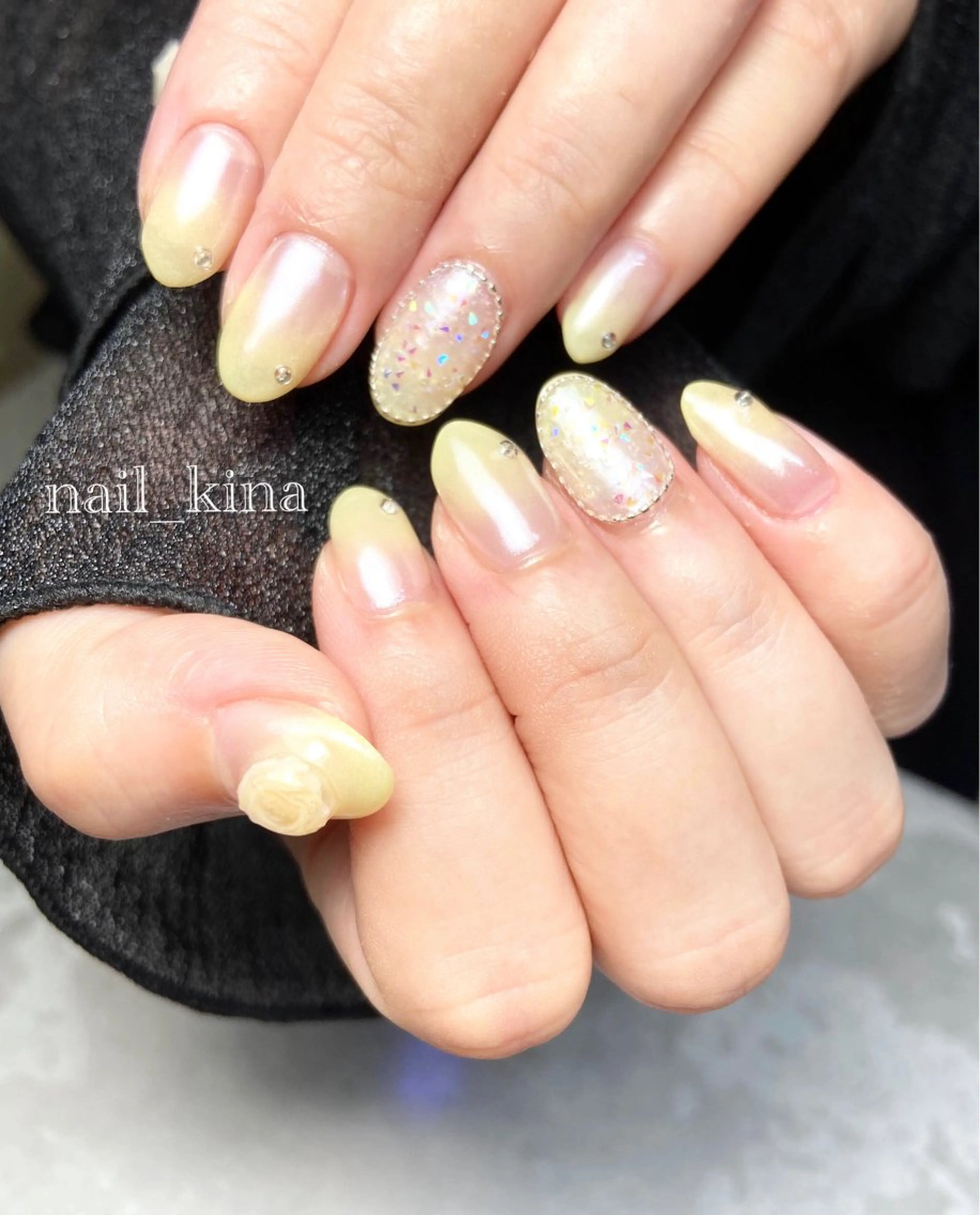ネイル ワンホンネイル ハンドネイル nail_ kinaのネイルデザイン