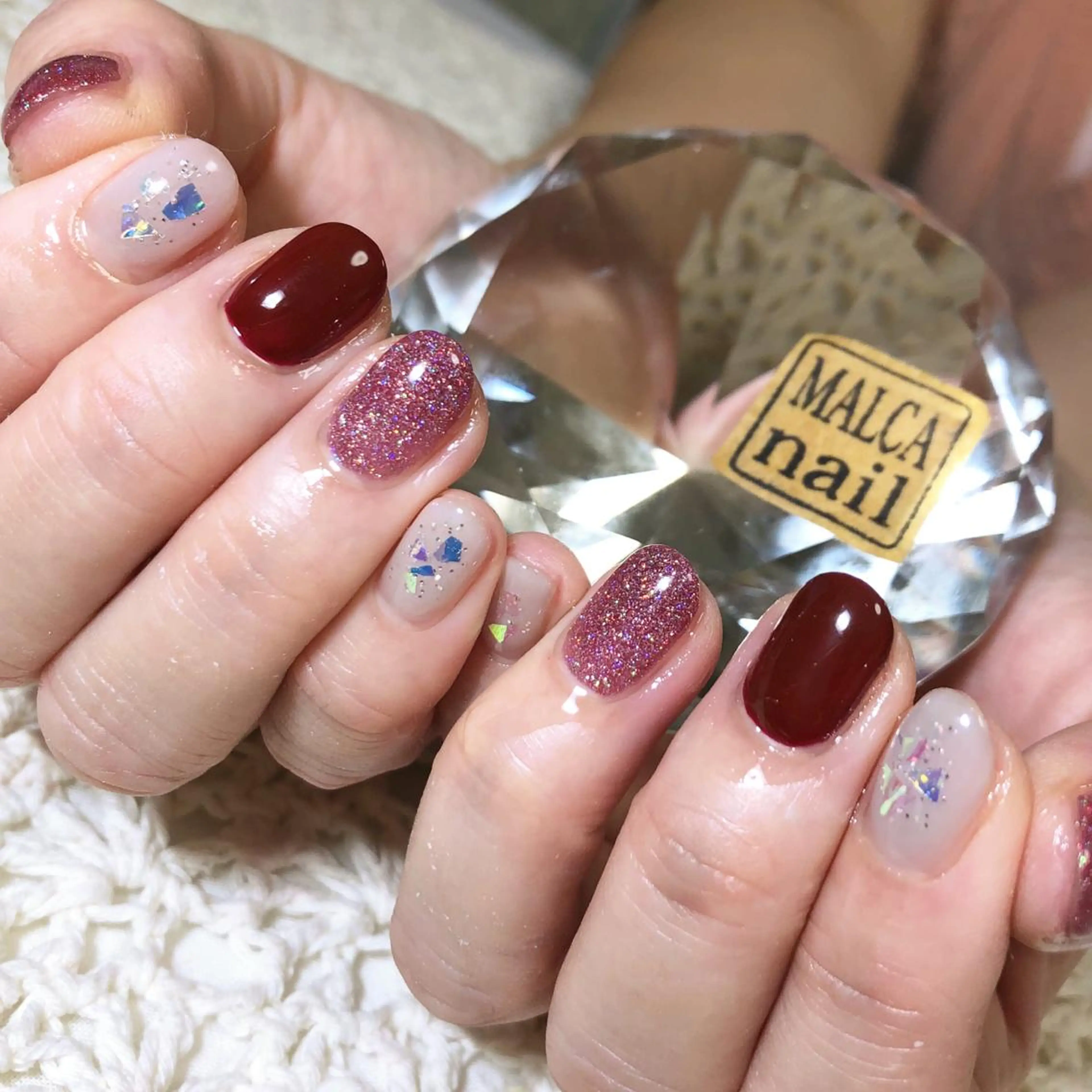 ミディアム カラー パーマ ヘアアレンジ ネイル マツエク・マツパ MALCAnail(マルカネイル)所属・荒木 莉奈のネイルデザイン