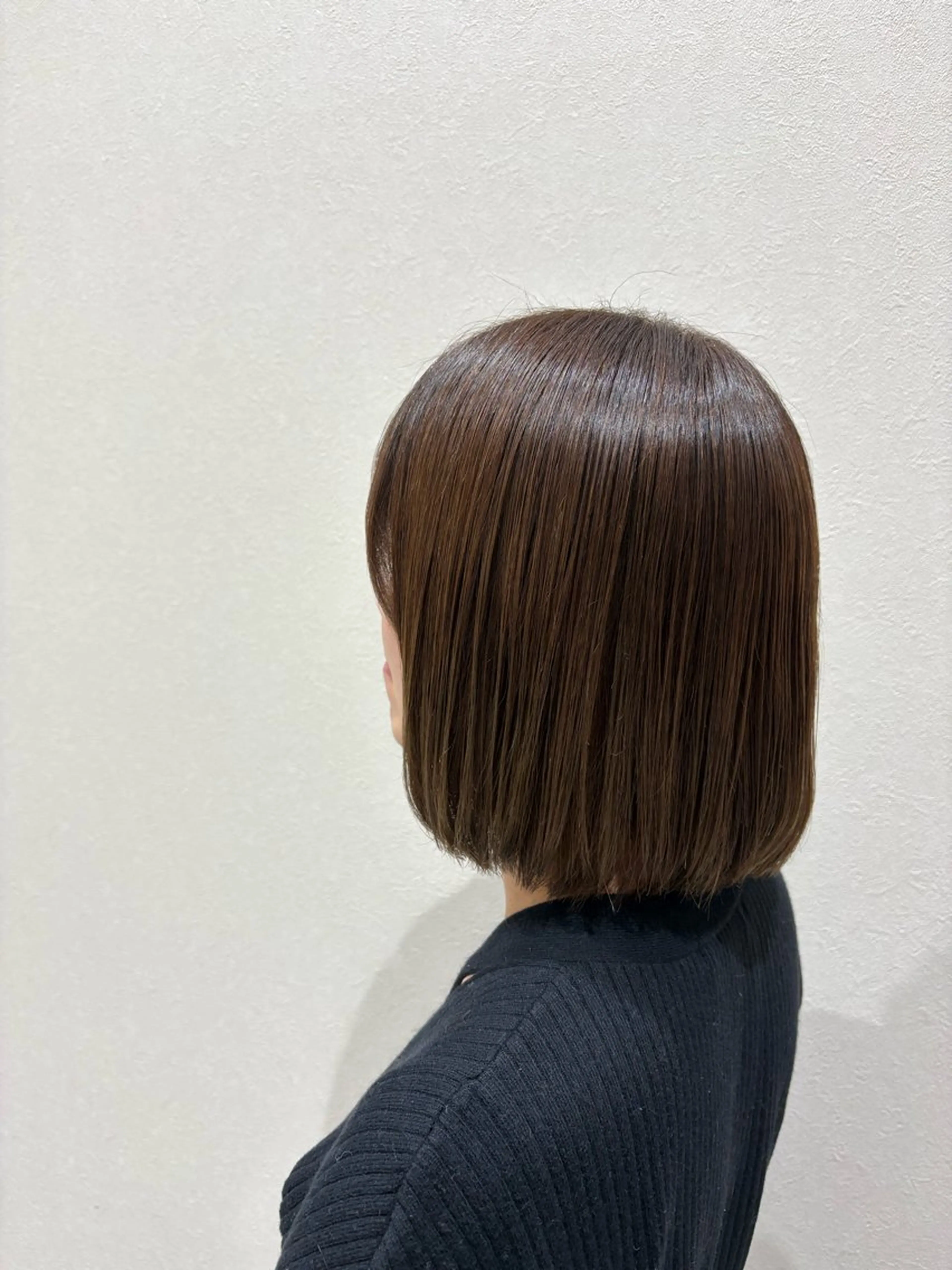 ミディアム カラー カット ヘアカラー 暖色カラー/ブリーチ カラー/本間陽南のヘアスタイル