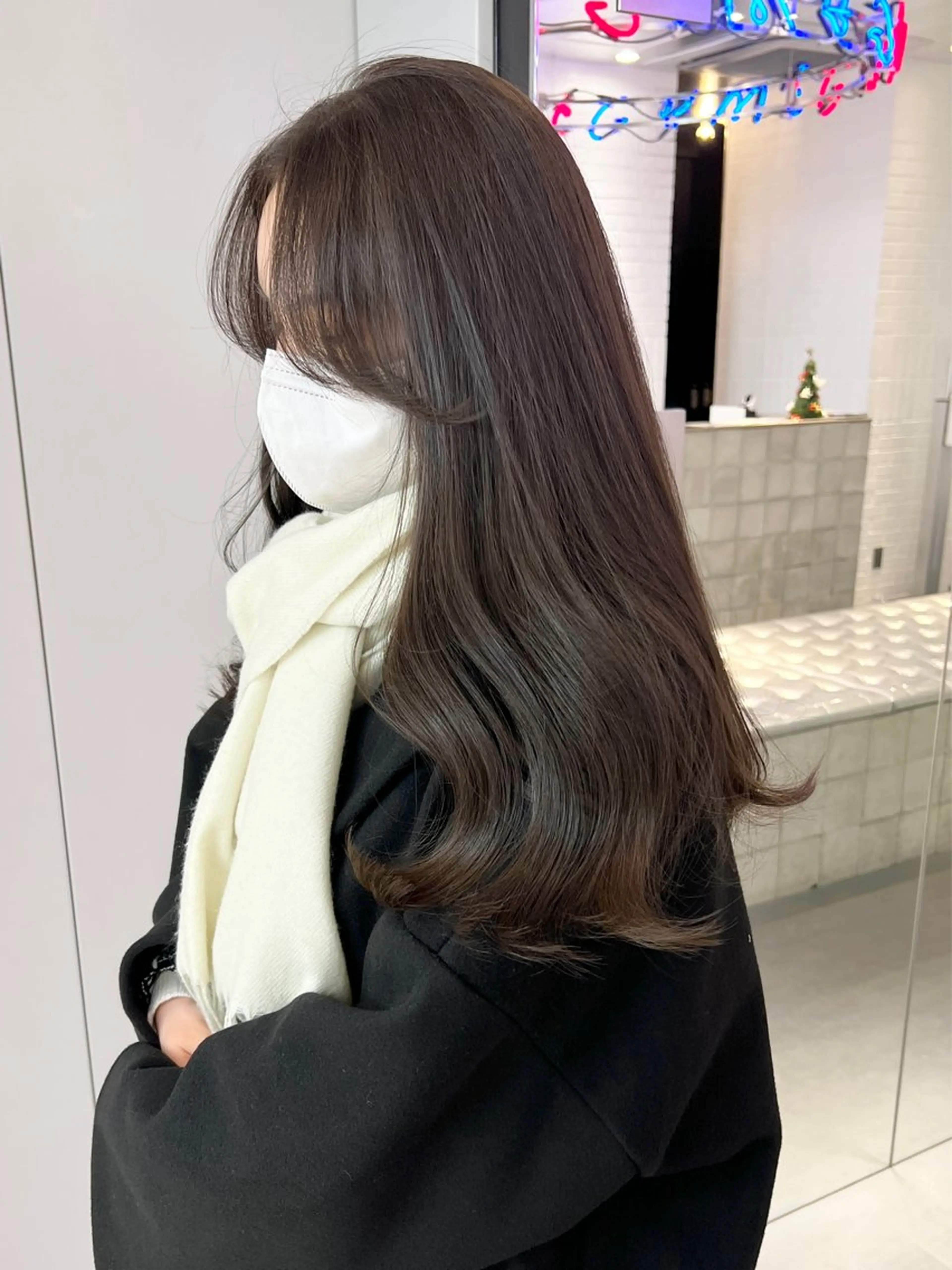 ミディアム カラー ヘアアレンジ 黒髪 オリーブカラー カット ヘアカラー トリートメント ヘアセット レイヤーカット指名 No.1💖マユカのヘアスタイル