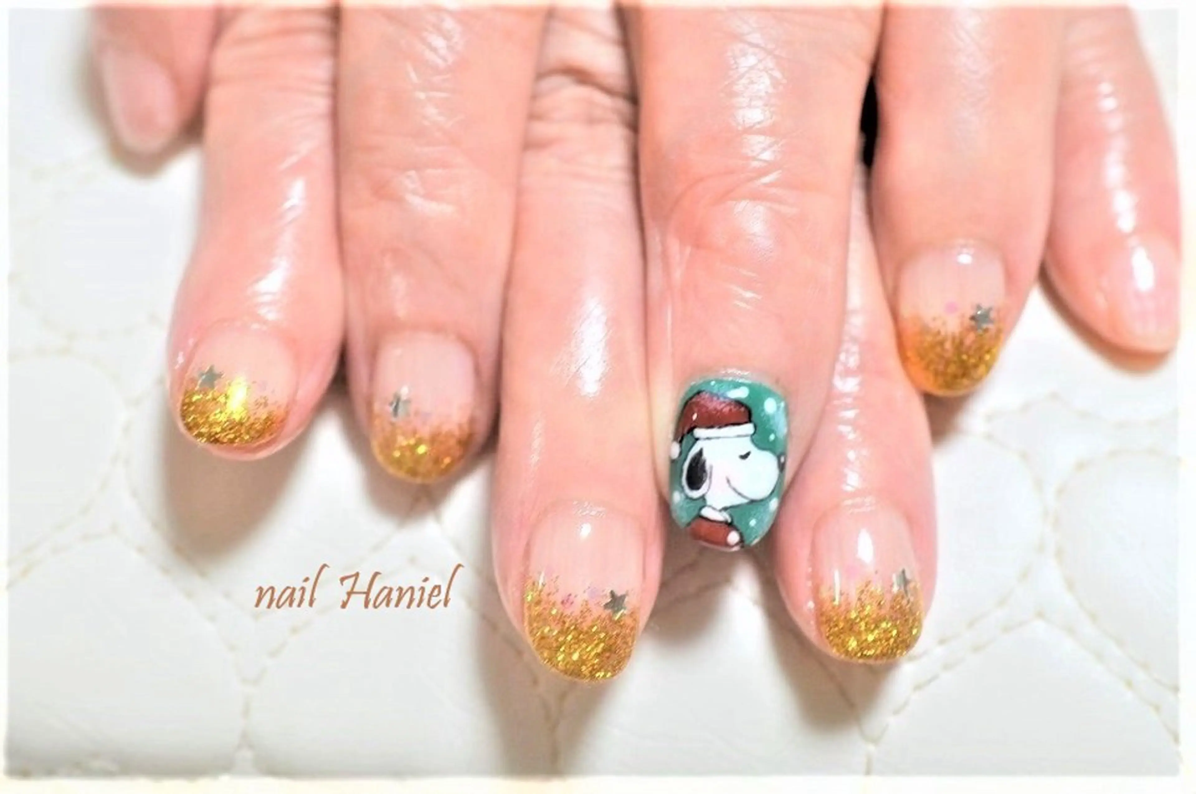 ネイル ジェルネイル オフィスネイル パラジェル 冬ネイル クリスマス ハンドネイル nail Haniel所属・半蔵門サロンハニエル 魅神 ちよのネイルデザイン