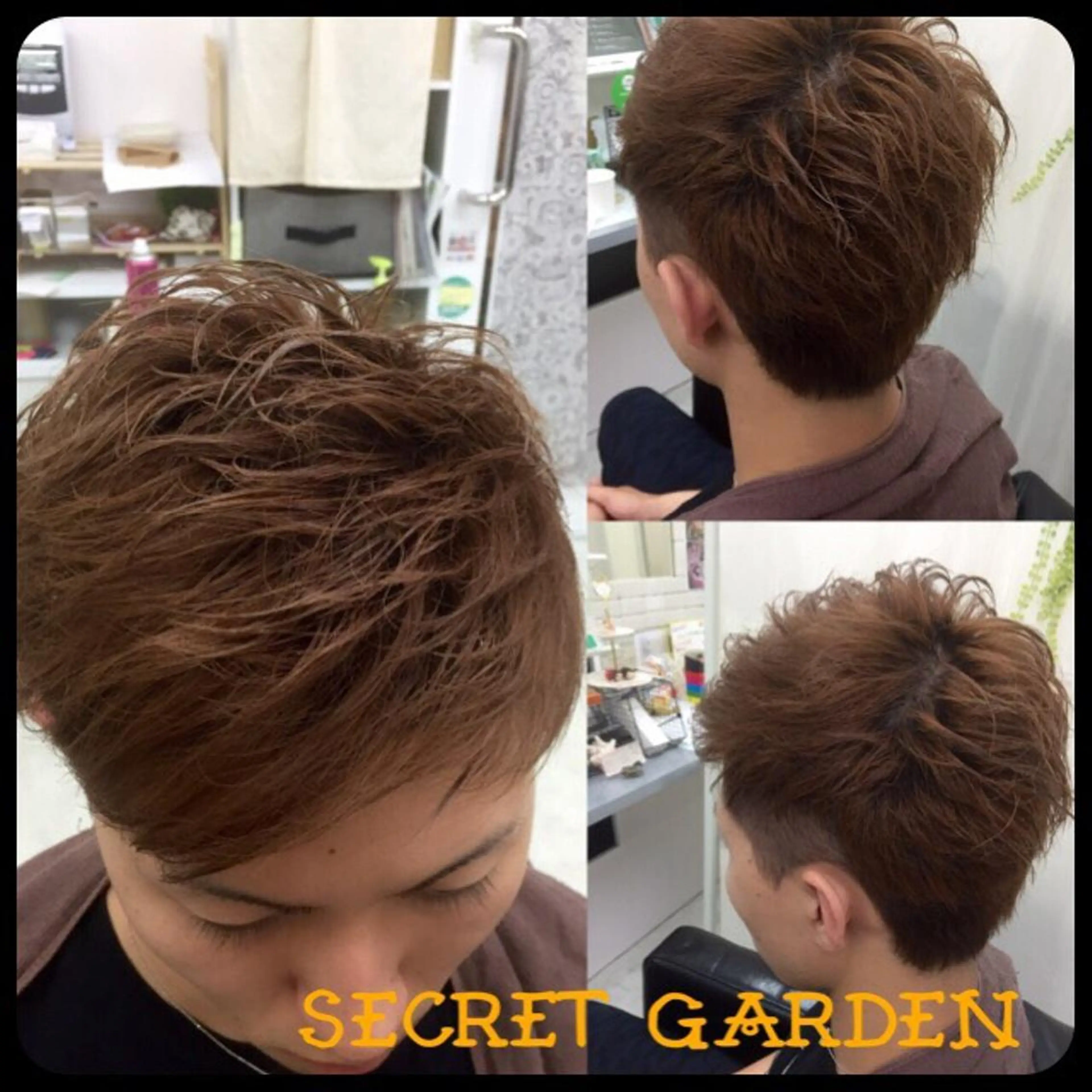ショート カラー メンズ ブラウンカラー ナチュラルブラウン CII CIIのヘアスタイル