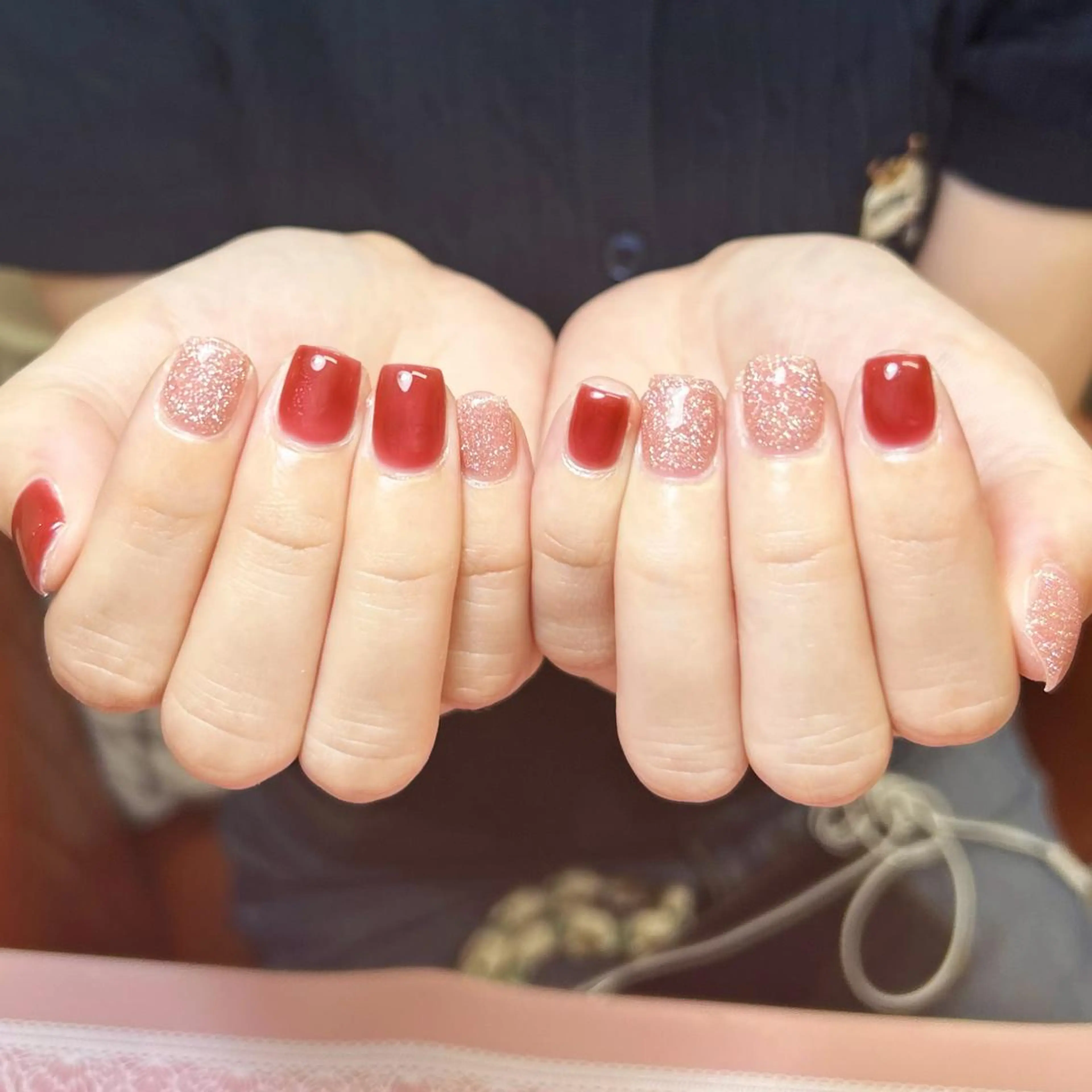 ネイル アートネイル オーロラネイル ガーリー キラキラネイル マグネットネイル ハンドネイル MIKA ✨のネイルデザイン