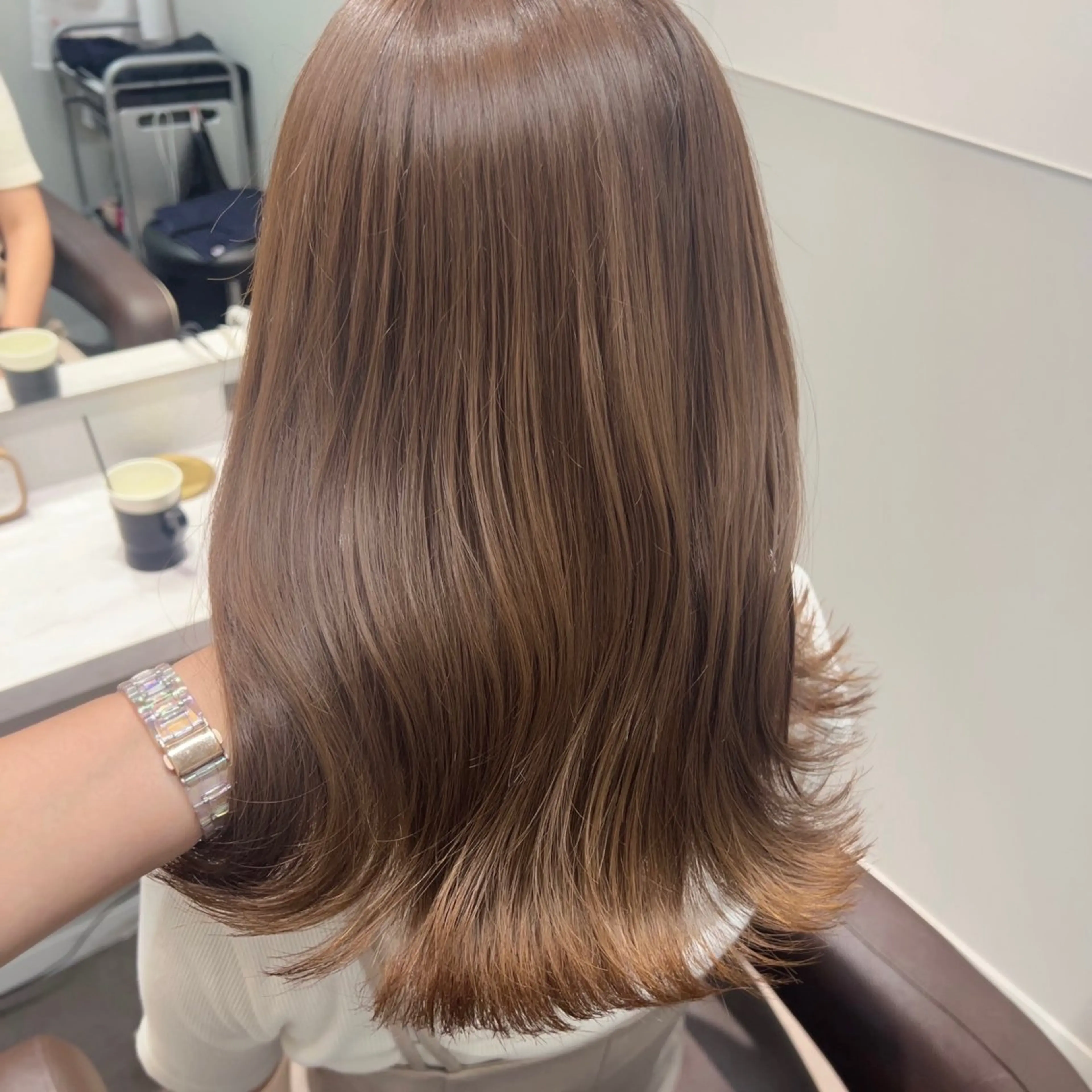 ミディアム カット ヘアカラー トリートメント 韓国モテhair🍑 momoのヘアスタイル