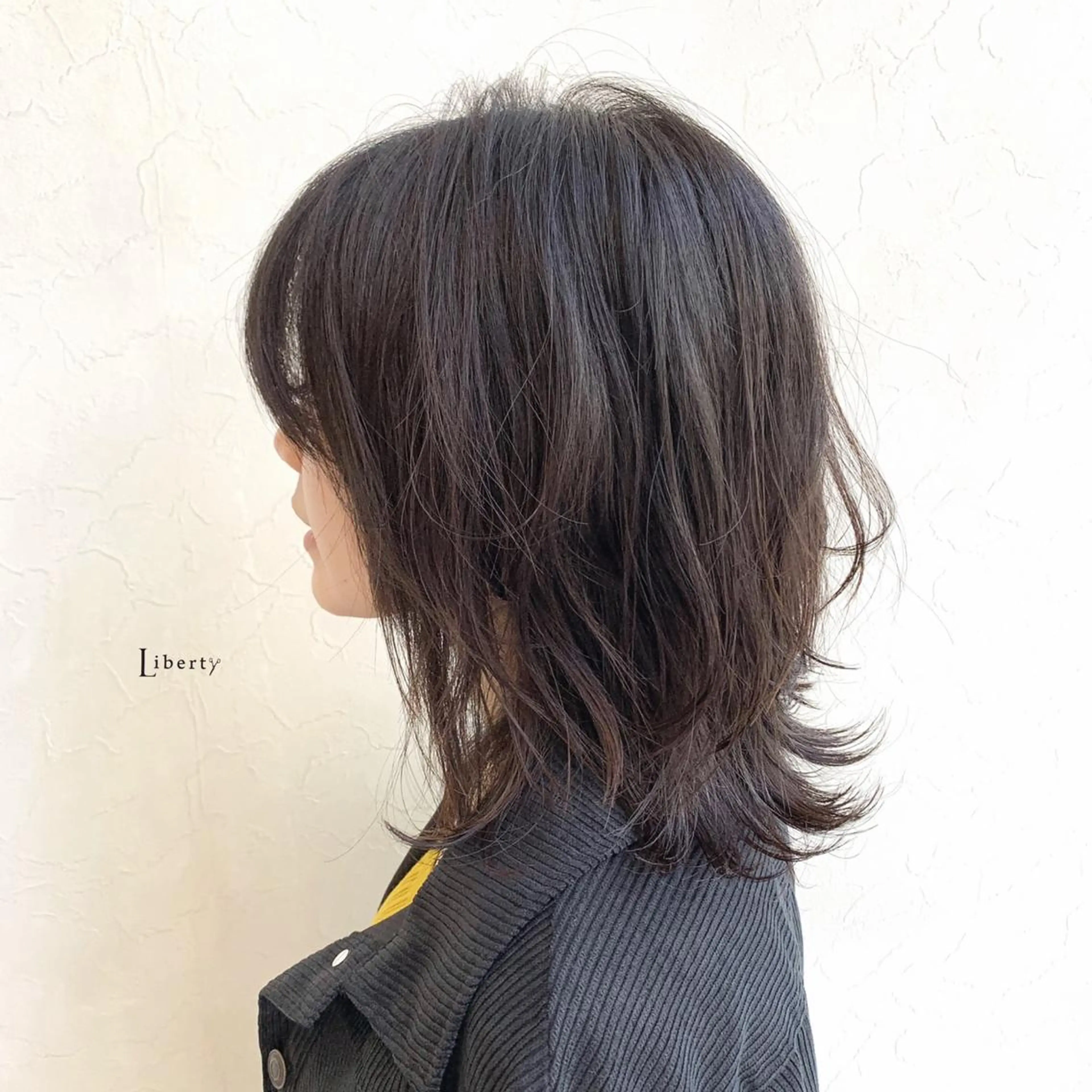 ミディアム カラー ウルフカット カット ヘアカラー トリートメント Liberty 店長 TAJIMAのヘアスタイル