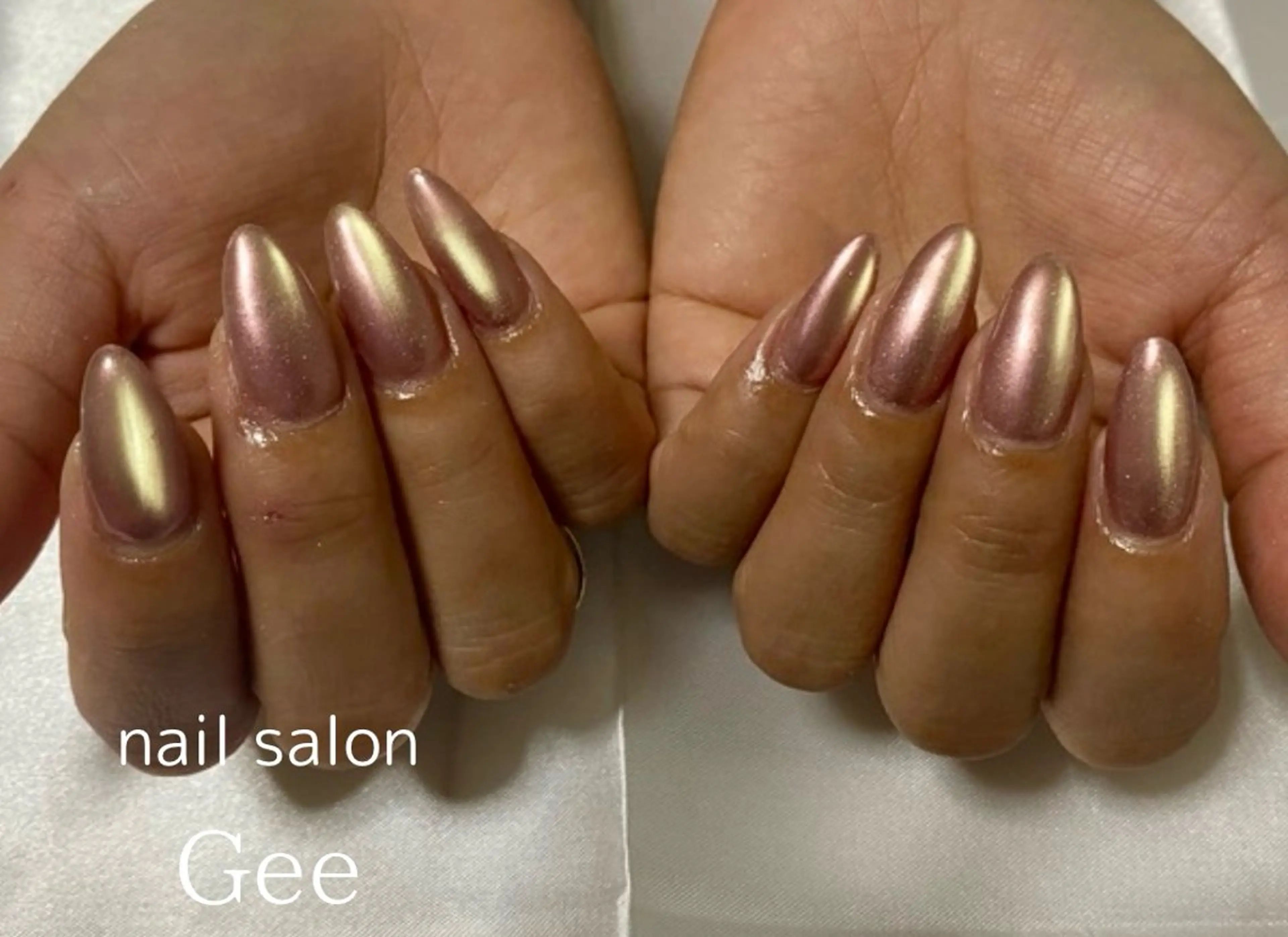 ネイル マグネットネイル ピンク nail salon geeのネイルデザイン